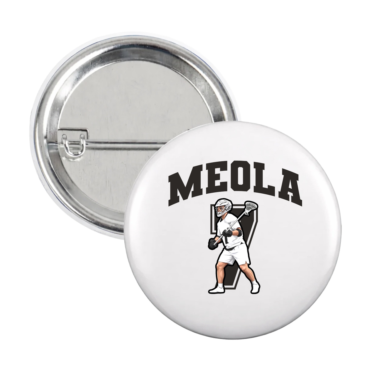 Game Day Button — Number in White