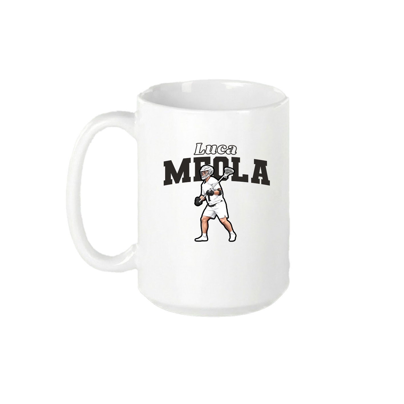15oz Coffee Mug — Name Arch in White