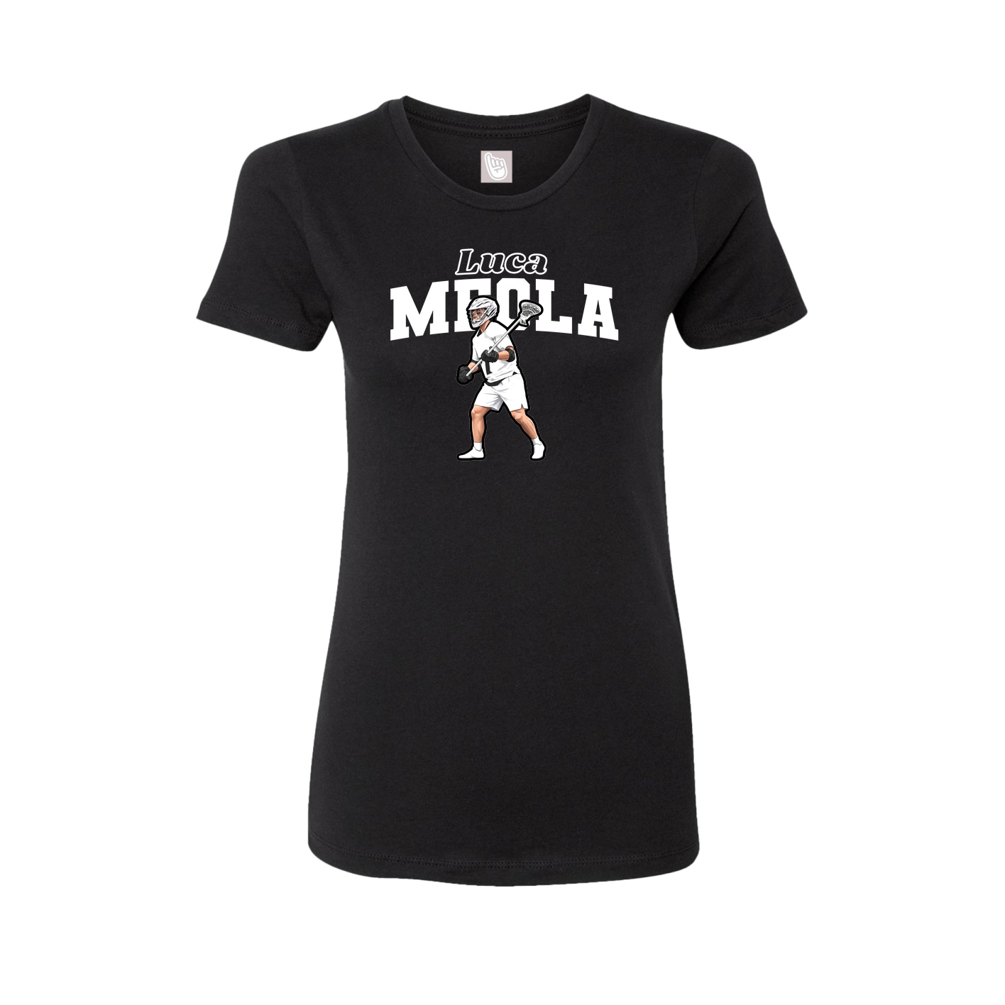 Fitted Women's Tee — Name Arch in Black
