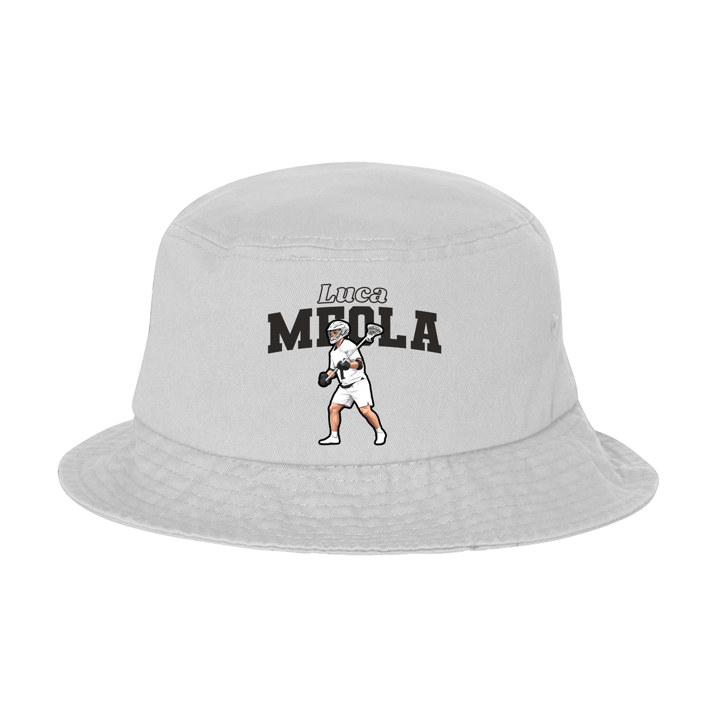 Bucket Cap — Name Arch in White