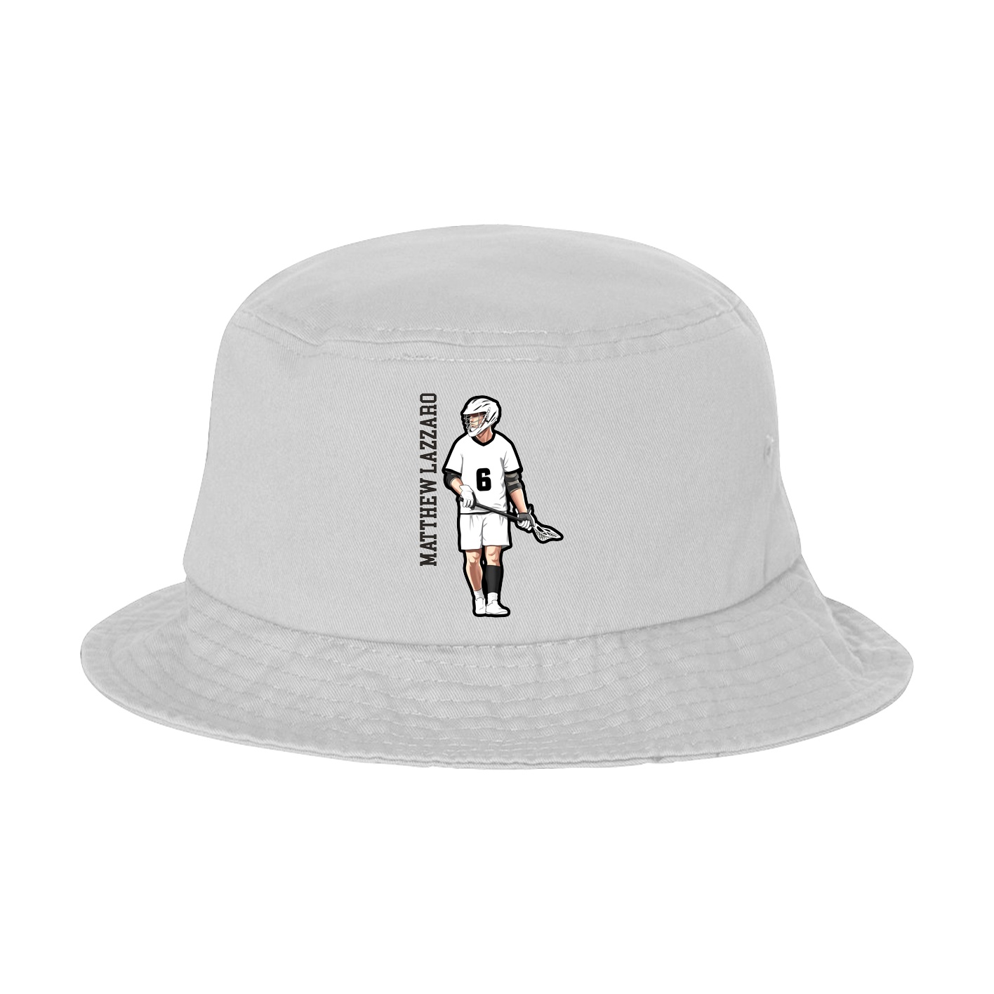 Bucket Cap — Name Vertical in White