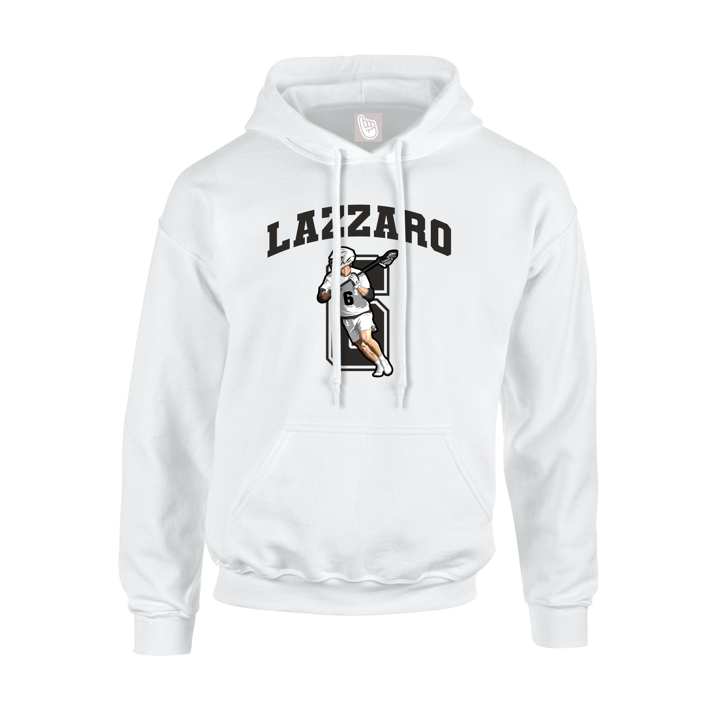 Youth Hoodie — Number in White