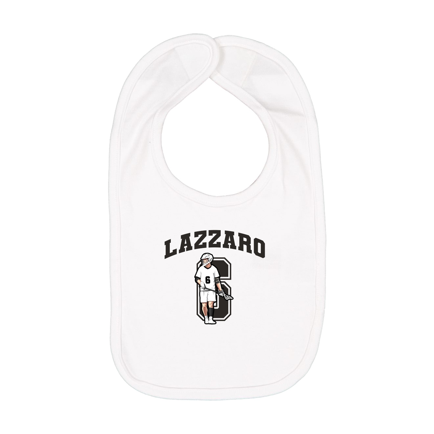 Infant Bib — Number in White