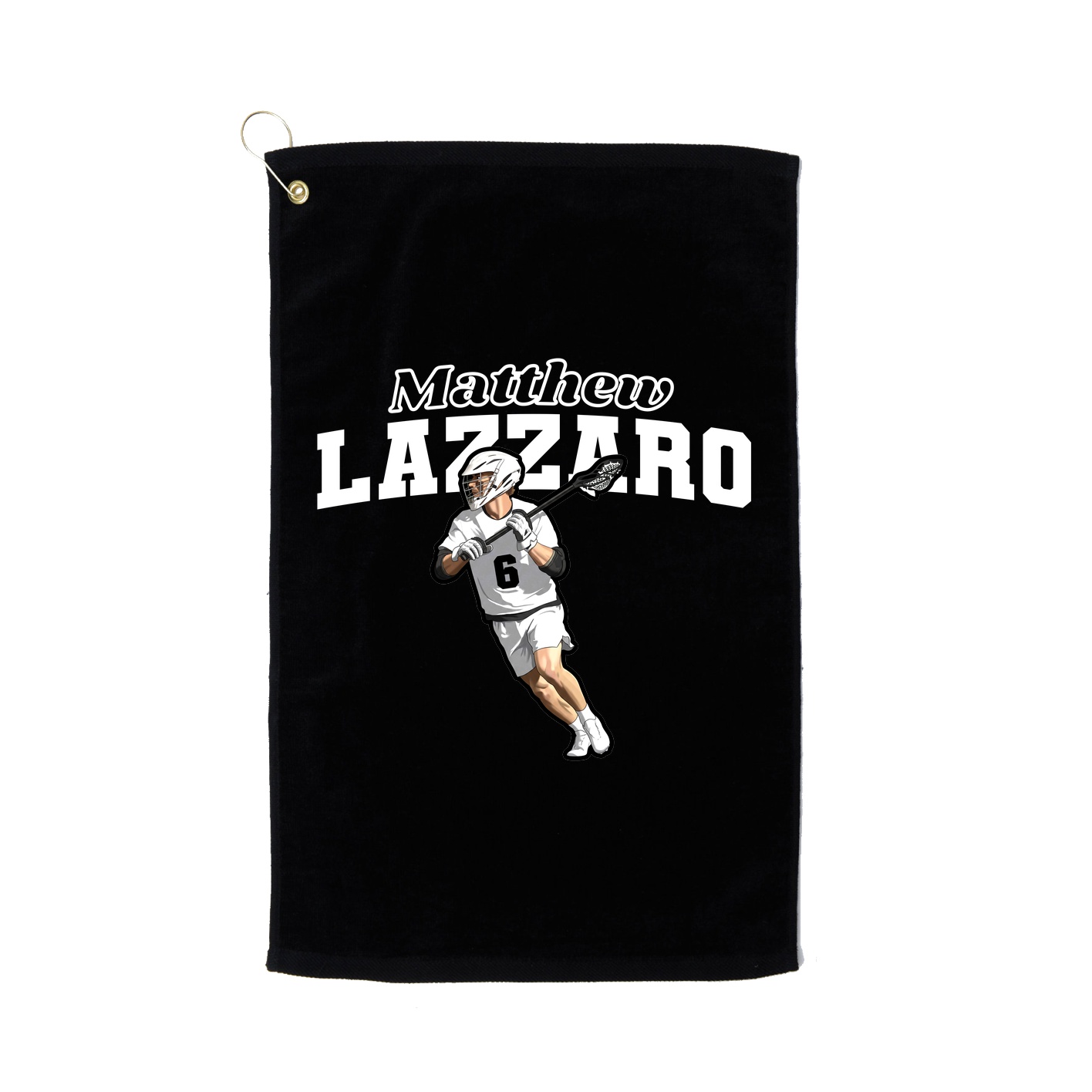 Golf Towel — Name Arch in Black