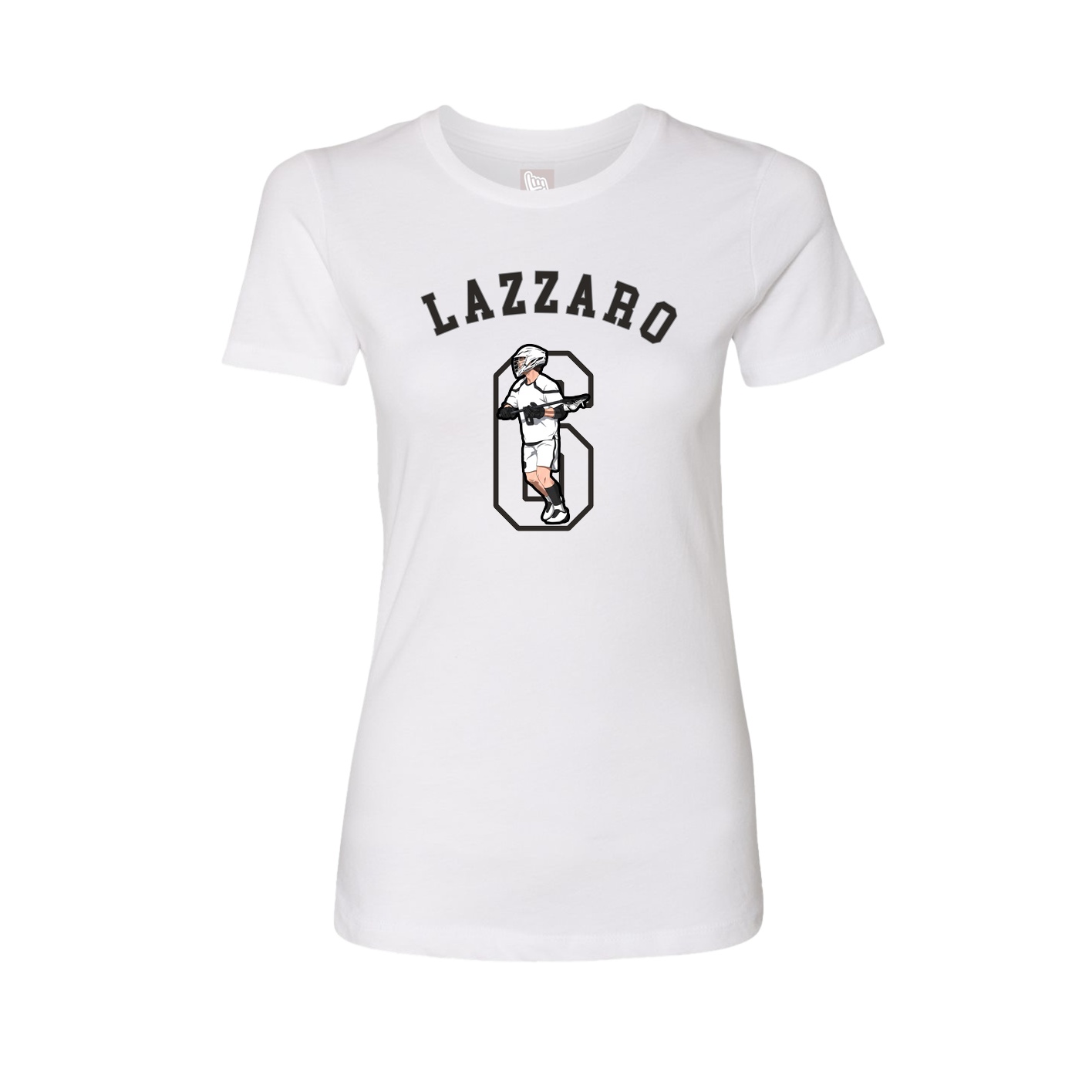 Fitted Women's Tee — Shirsey Arch in White