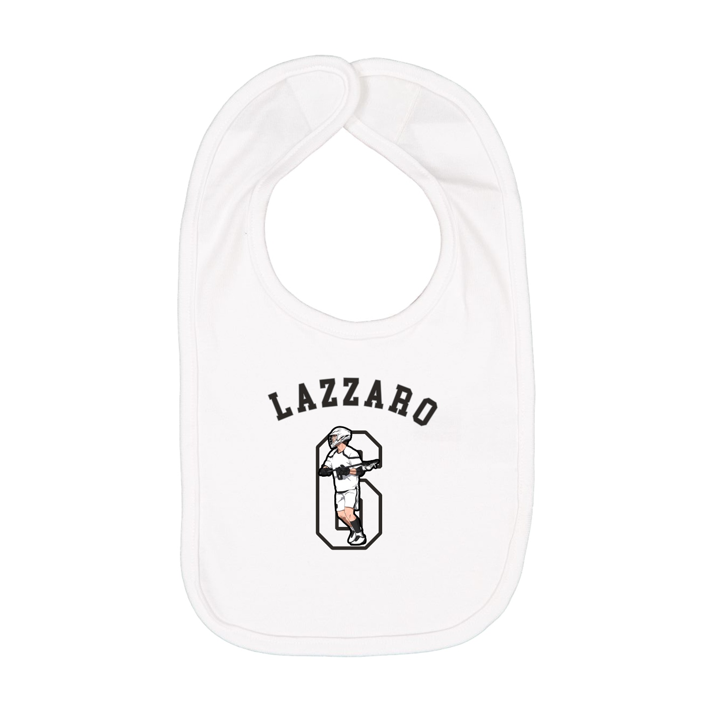 Infant Bib — Shirsey Arch in White