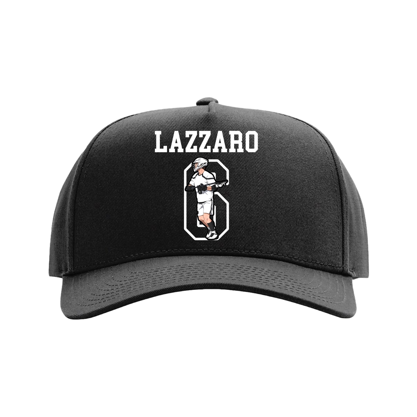 Full Fabric Five-Panel Champ Cap — Shirsey in Black