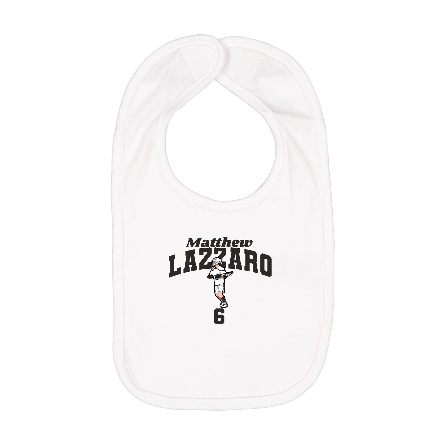 Infant Bib — Signature Arch in White