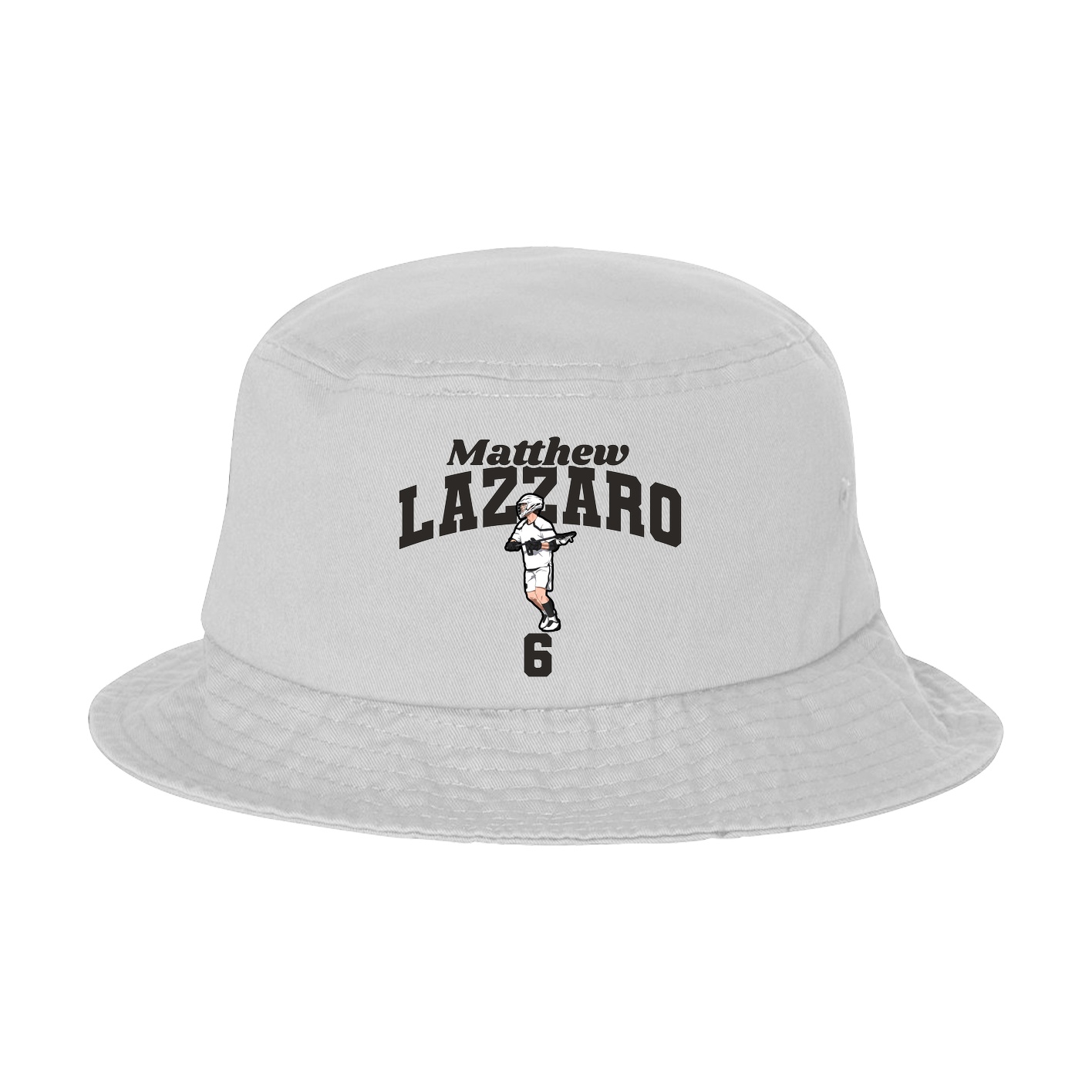 Bucket Cap — Signature Arch in White
