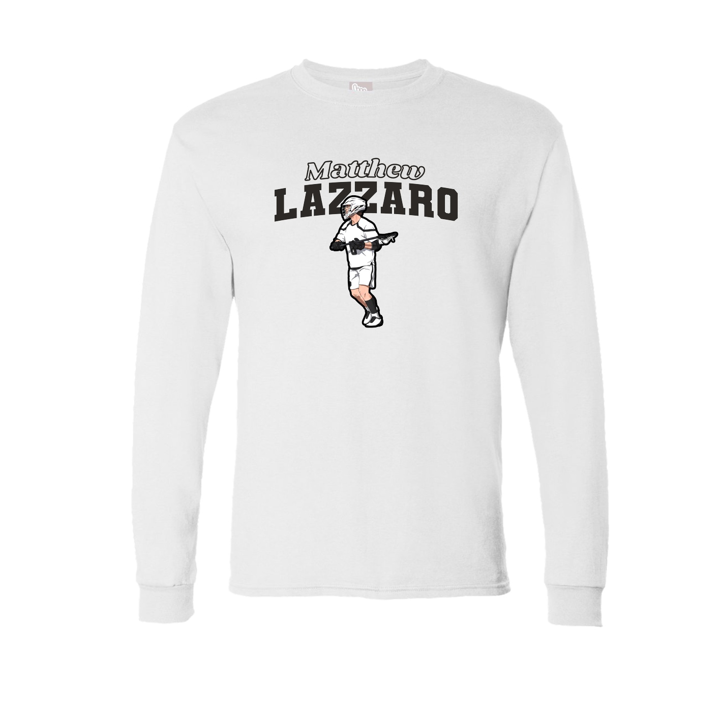 Long Sleeve Tee — Name Arch in White