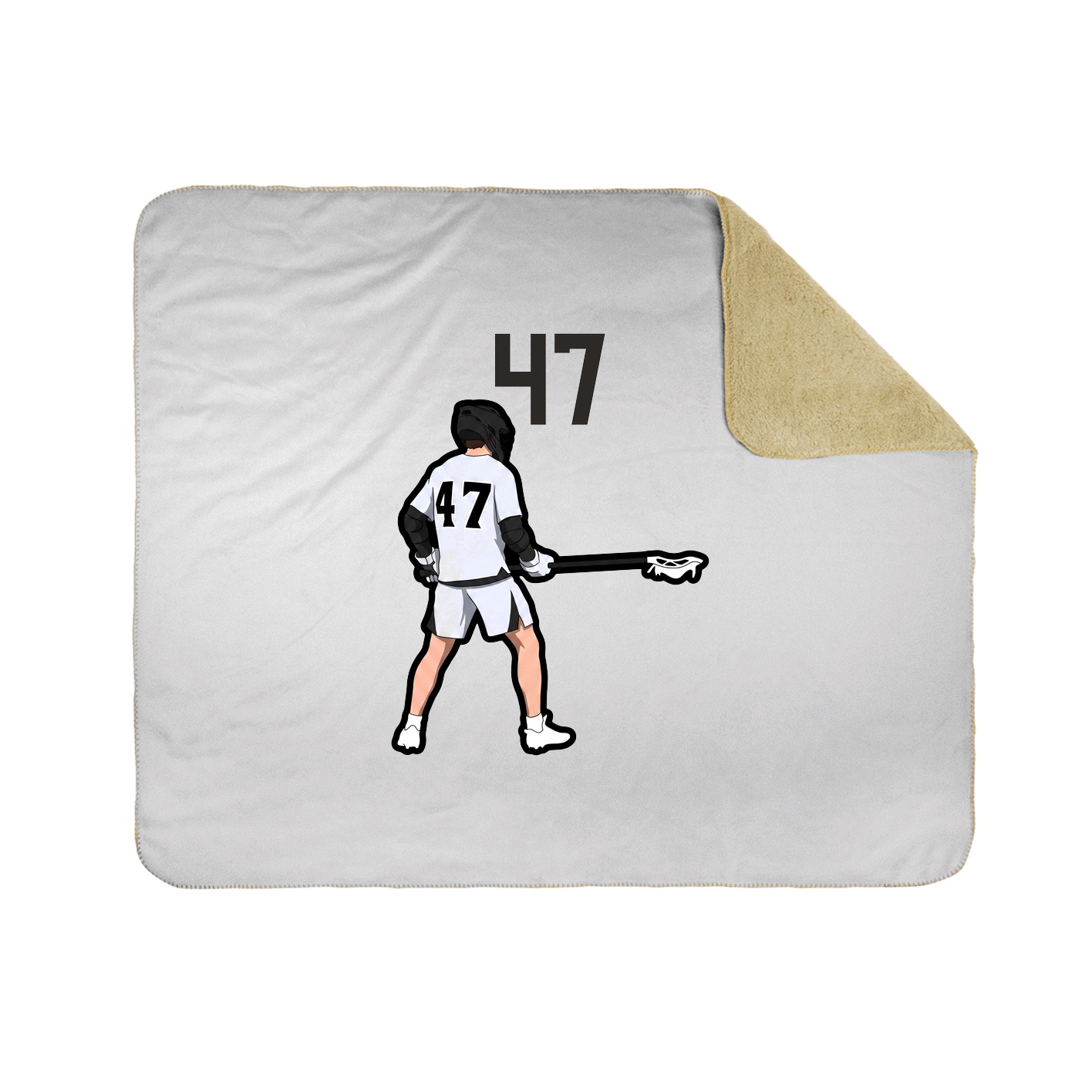 Throw Blanket — Number Top in White
