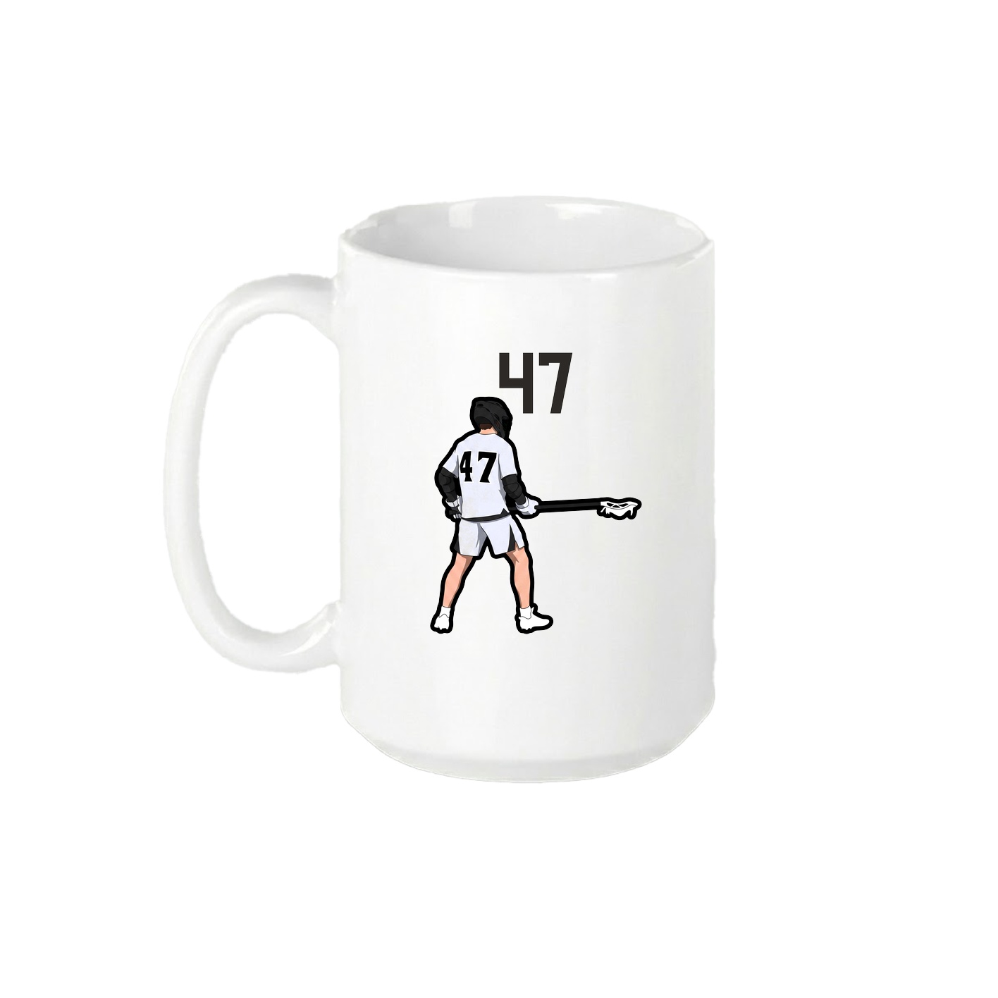 15oz Coffee Mug — Number Top in White