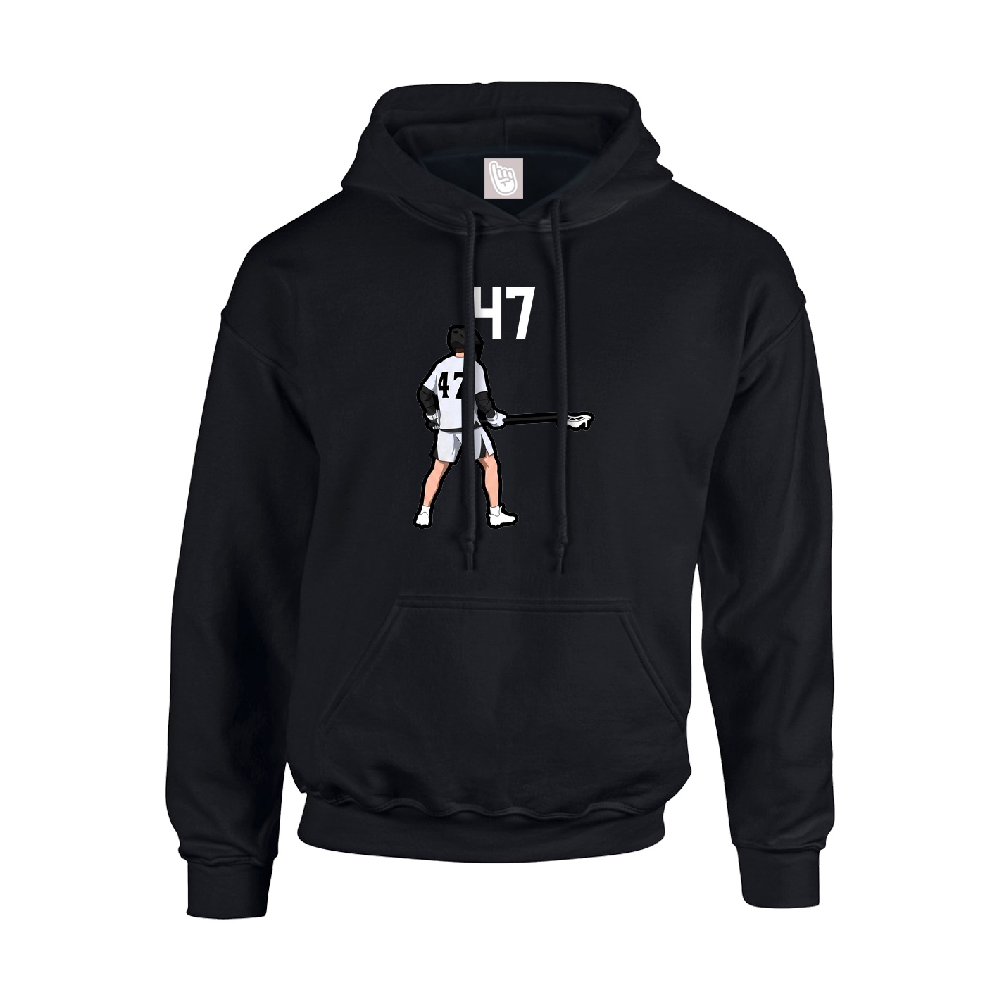 Youth Hoodie — Number Top in Black