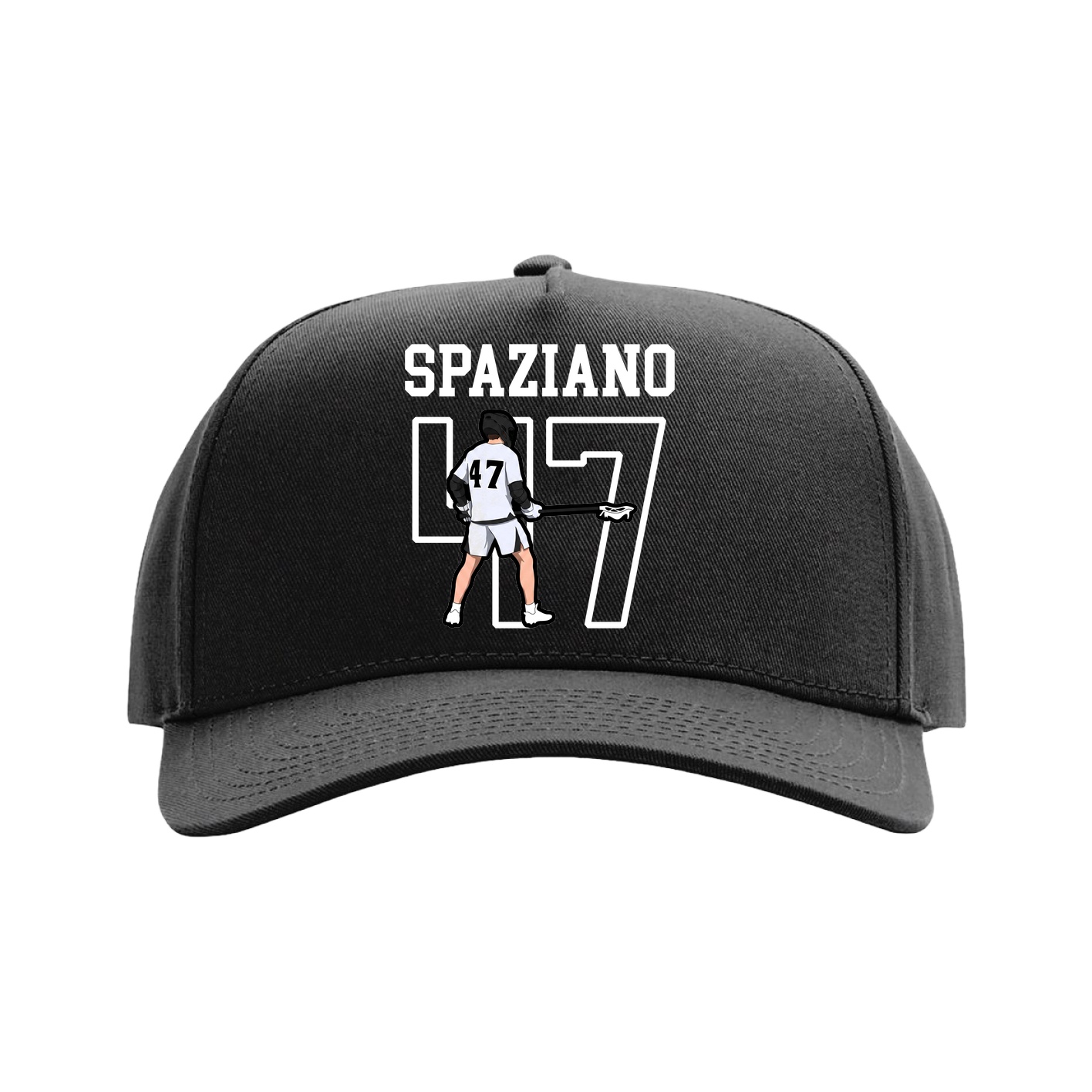 Full Fabric Five-Panel Champ Cap — Shirsey in Black
