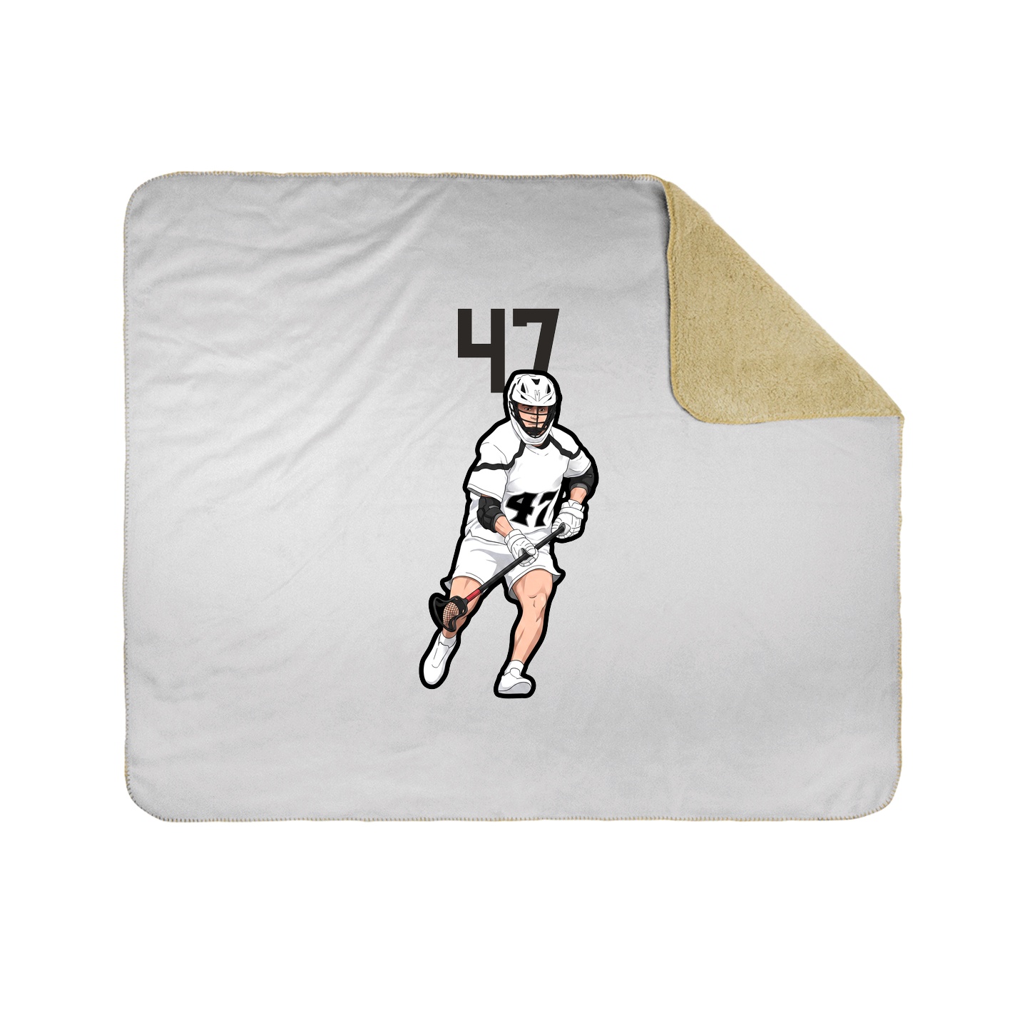 Throw Blanket — Number Top in White