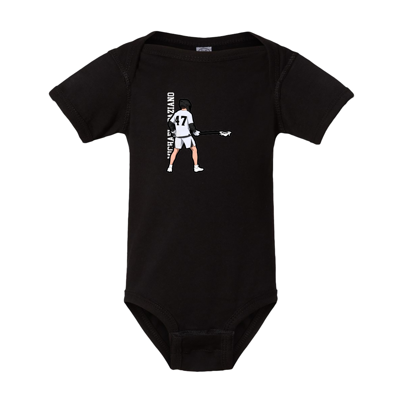 Baby Onesie — Name Vertical in Black