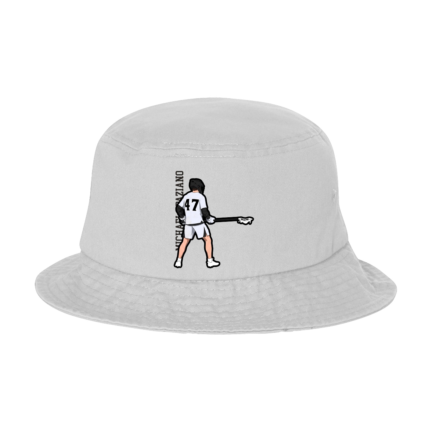 Bucket Cap — Name Vertical in White