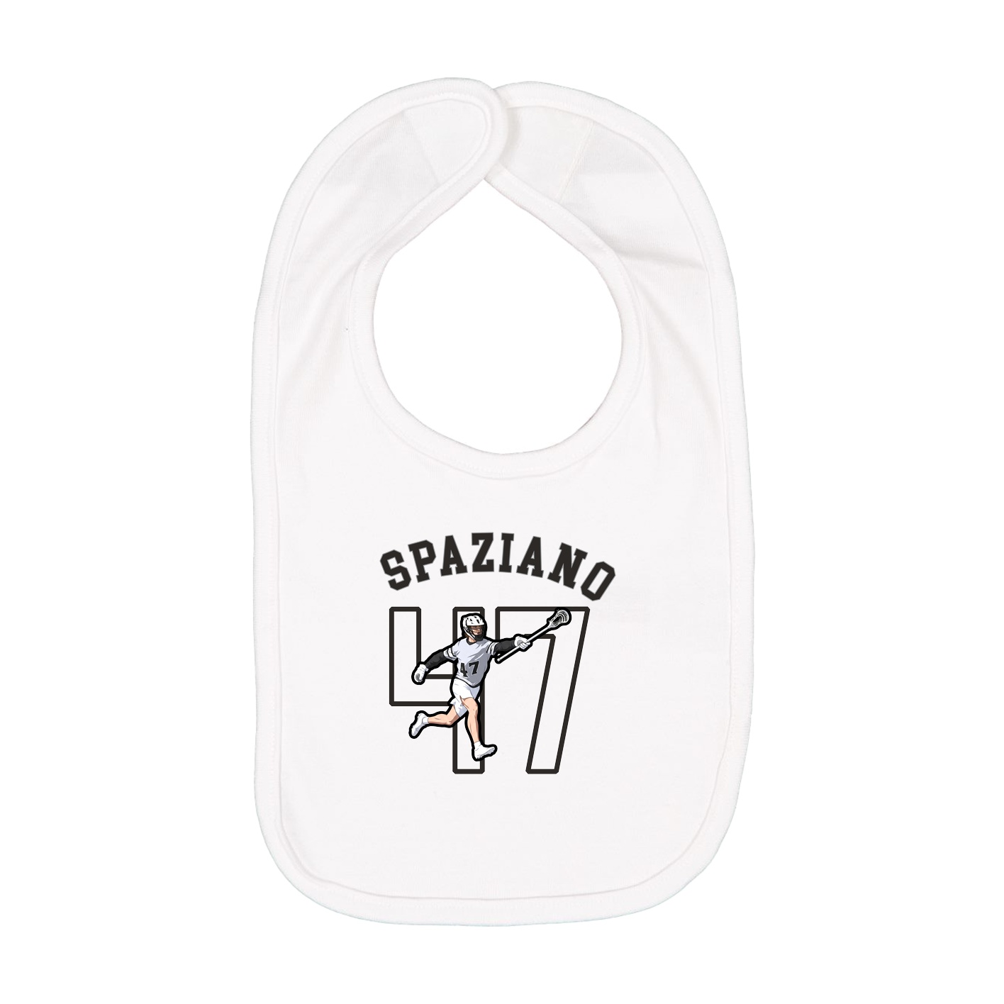 Infant Bib — Shirsey Arch in White