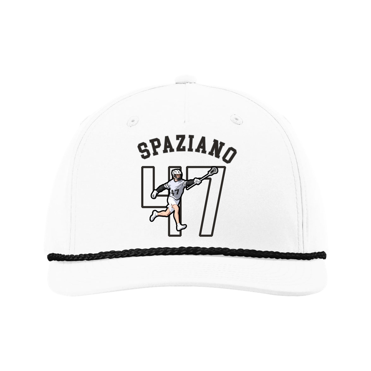Five-Panel Classic Rope Cap — Shirsey Arch in White