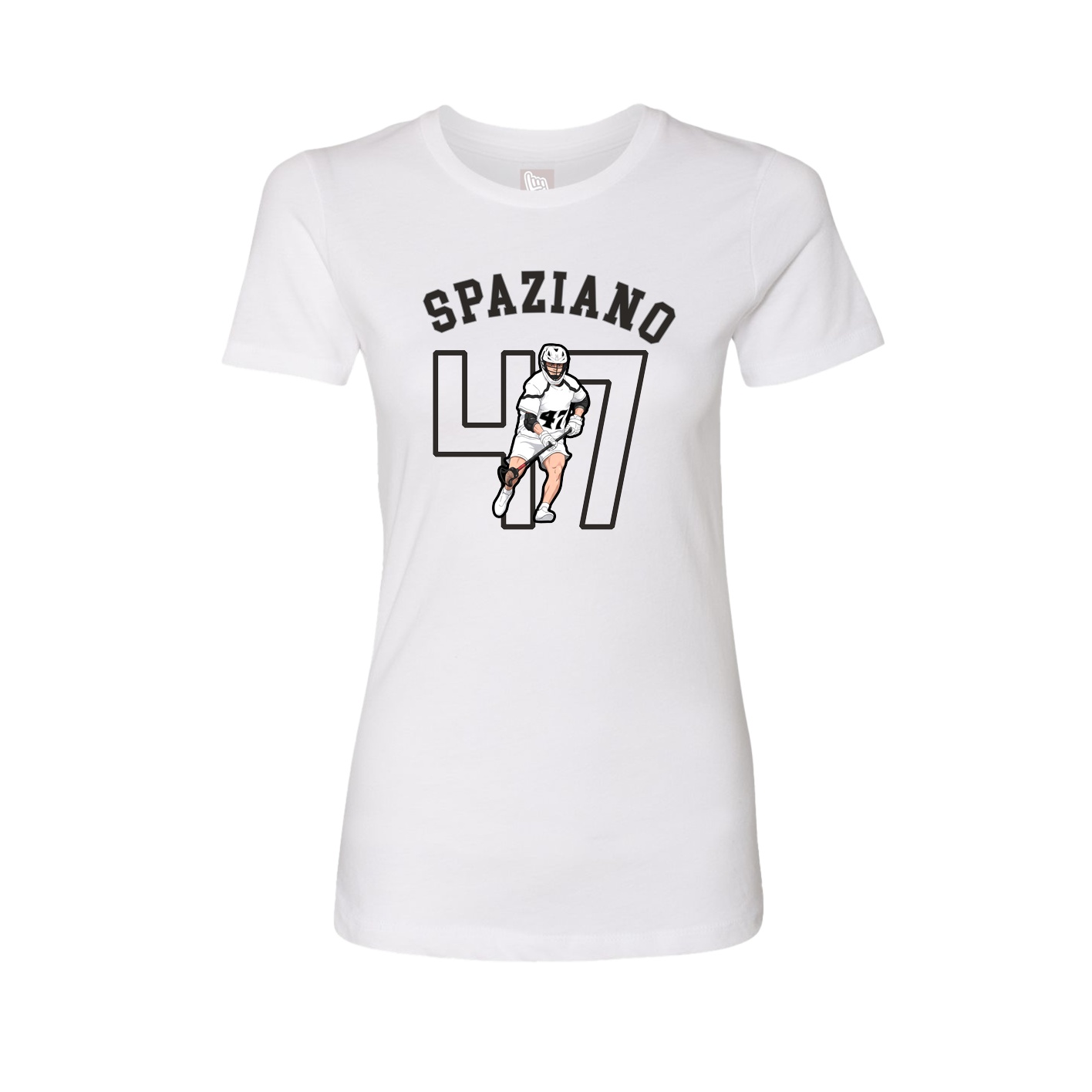 Fitted Women's Tee — Shirsey Arch in White
