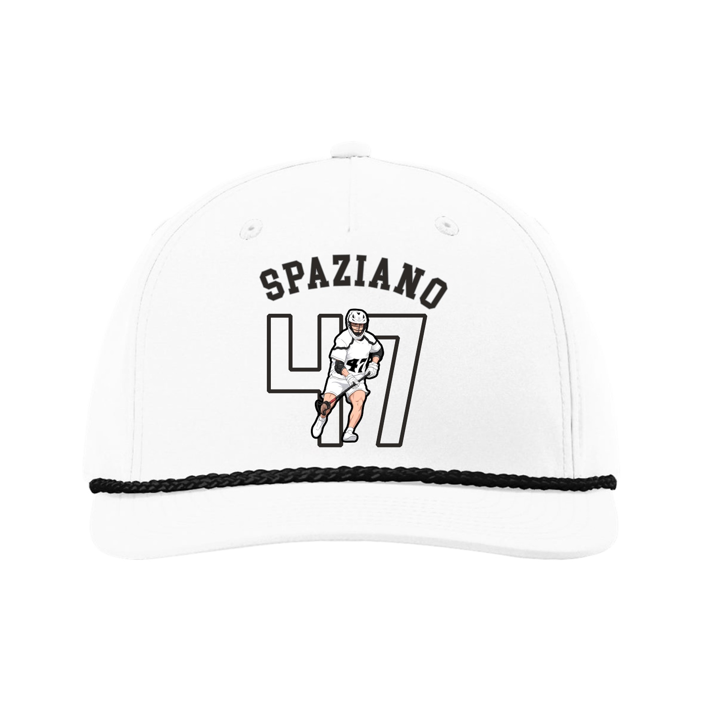 Five-Panel Classic Rope Cap — Shirsey Arch in White