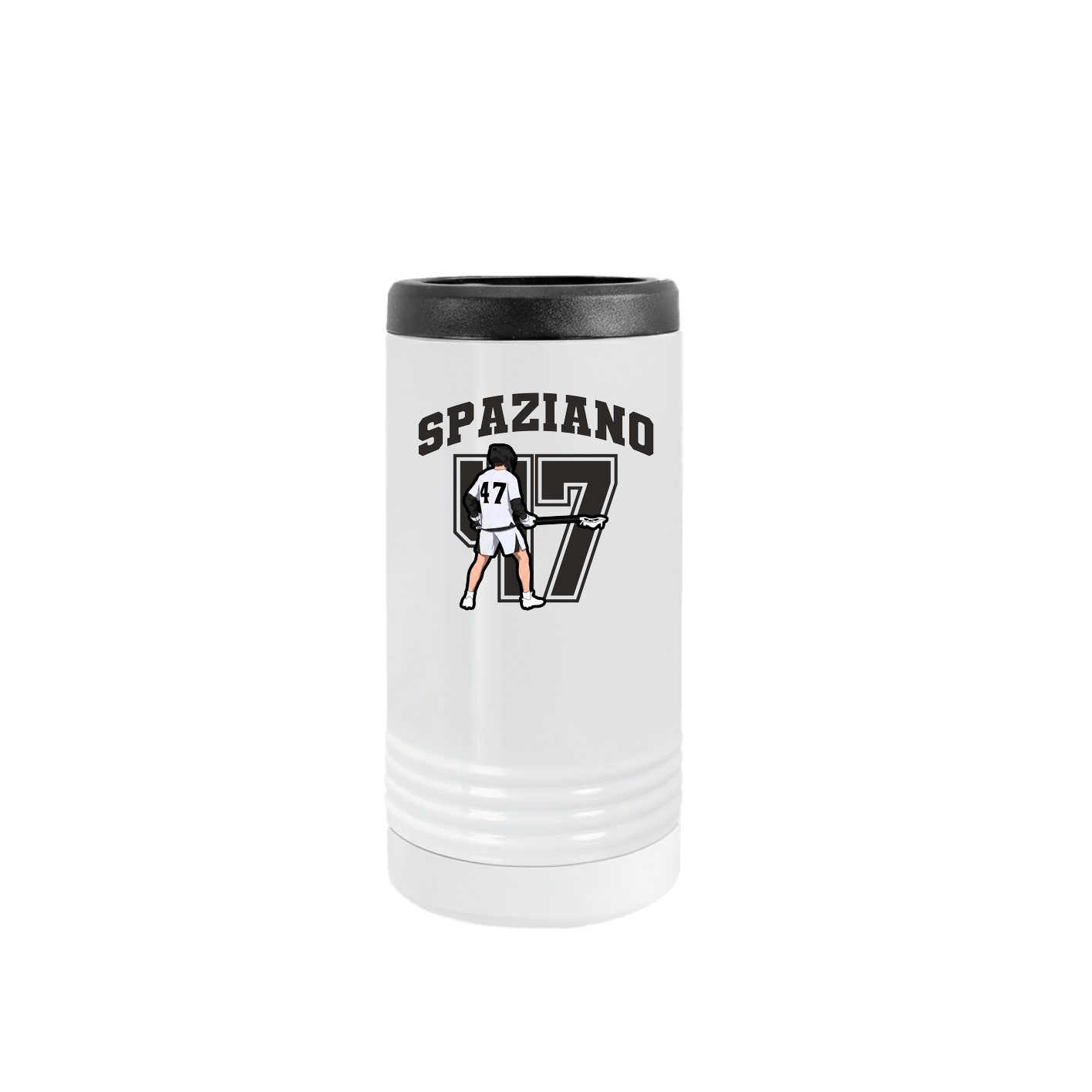 Slim Beverage Holder — Number in White