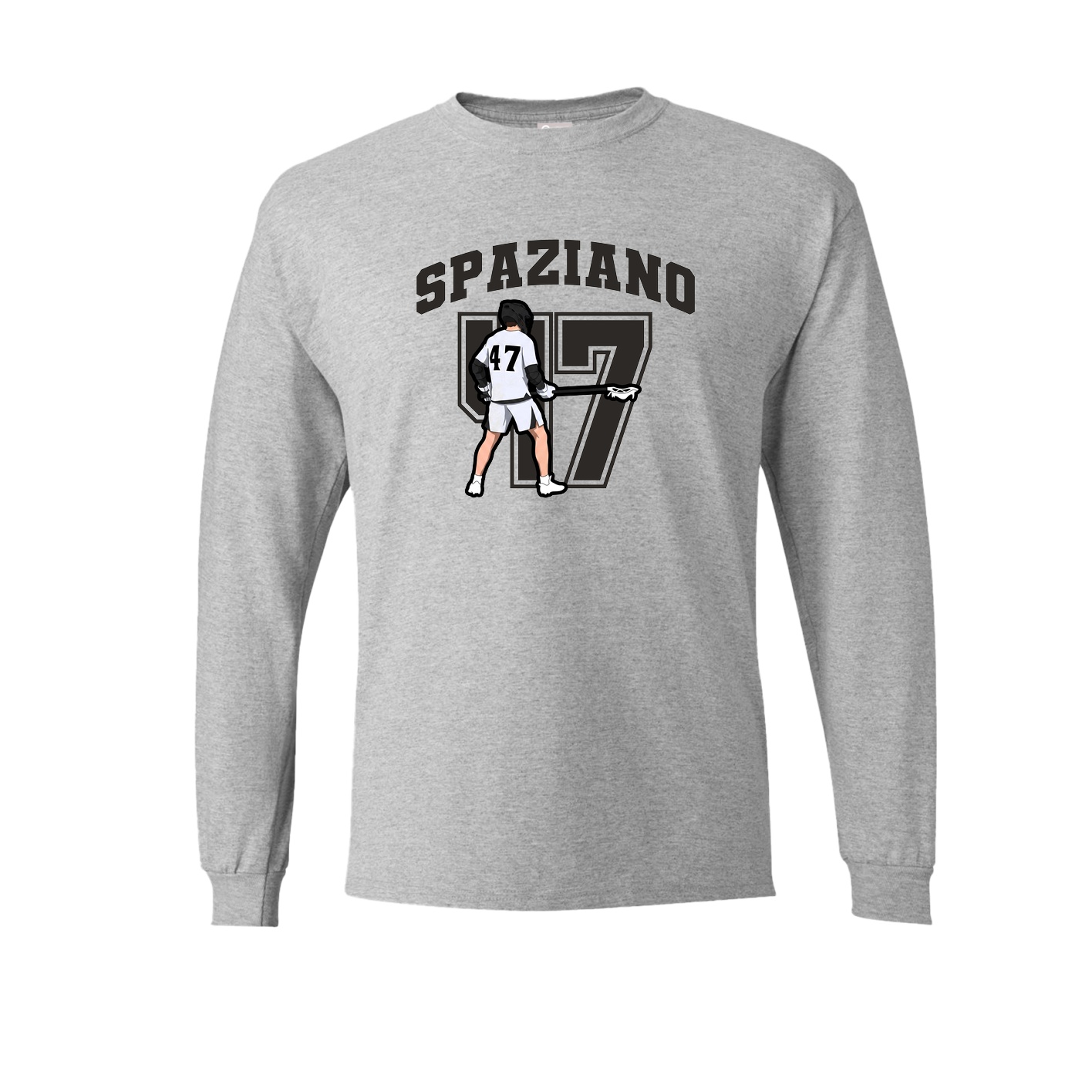 Long Sleeve Tee — Number in Grey