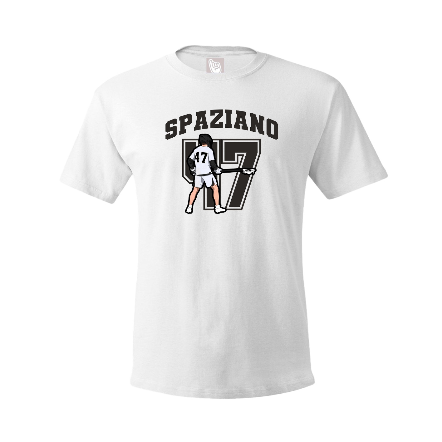 Youth Tee — Number in White