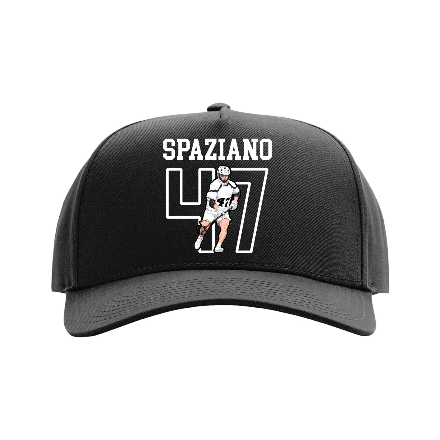 Full Fabric Five-Panel Champ Cap — Shirsey in Black