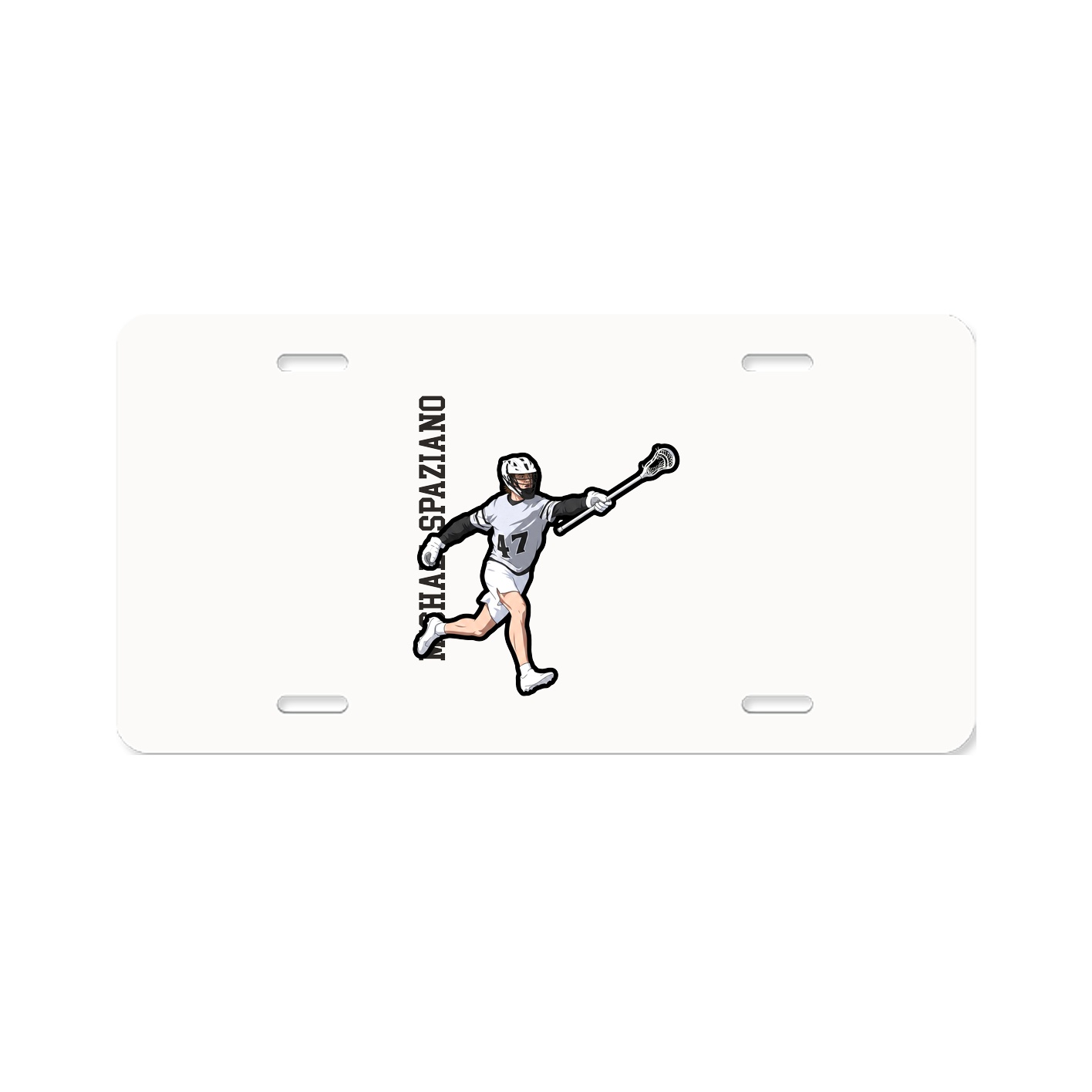 License Plate — Name Vertical in Classic