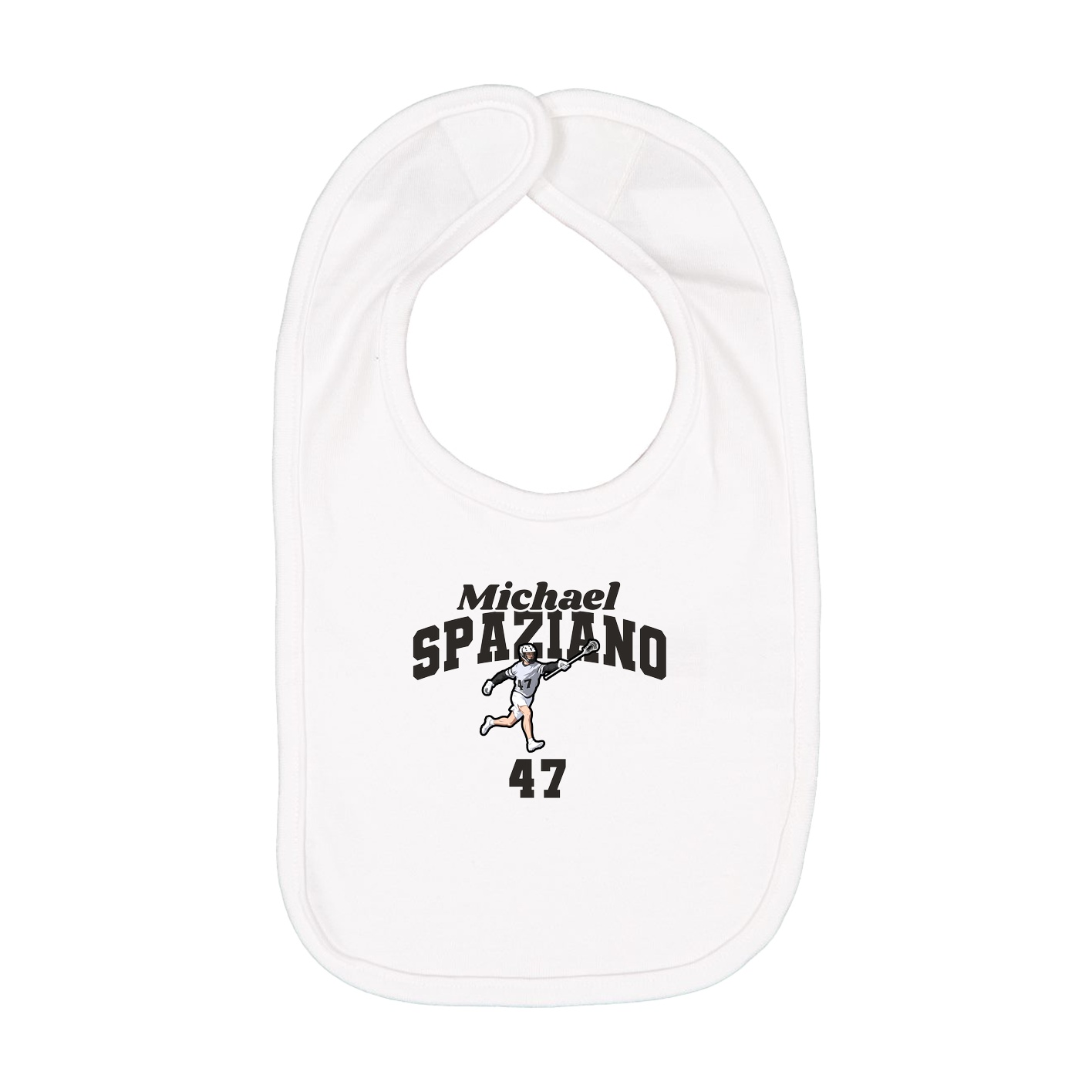 Infant Bib — Signature Arch in White