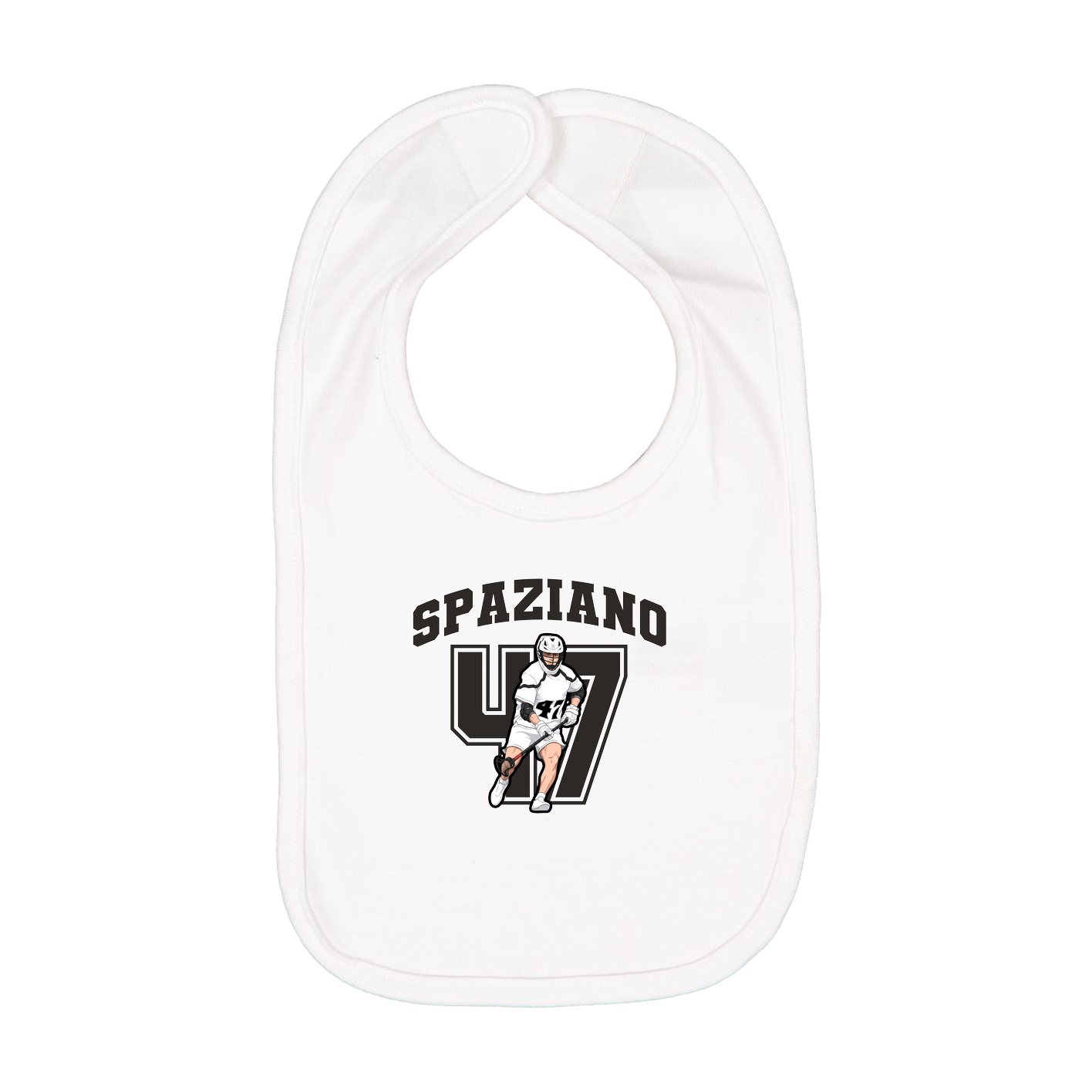 Infant Bib — Number in White
