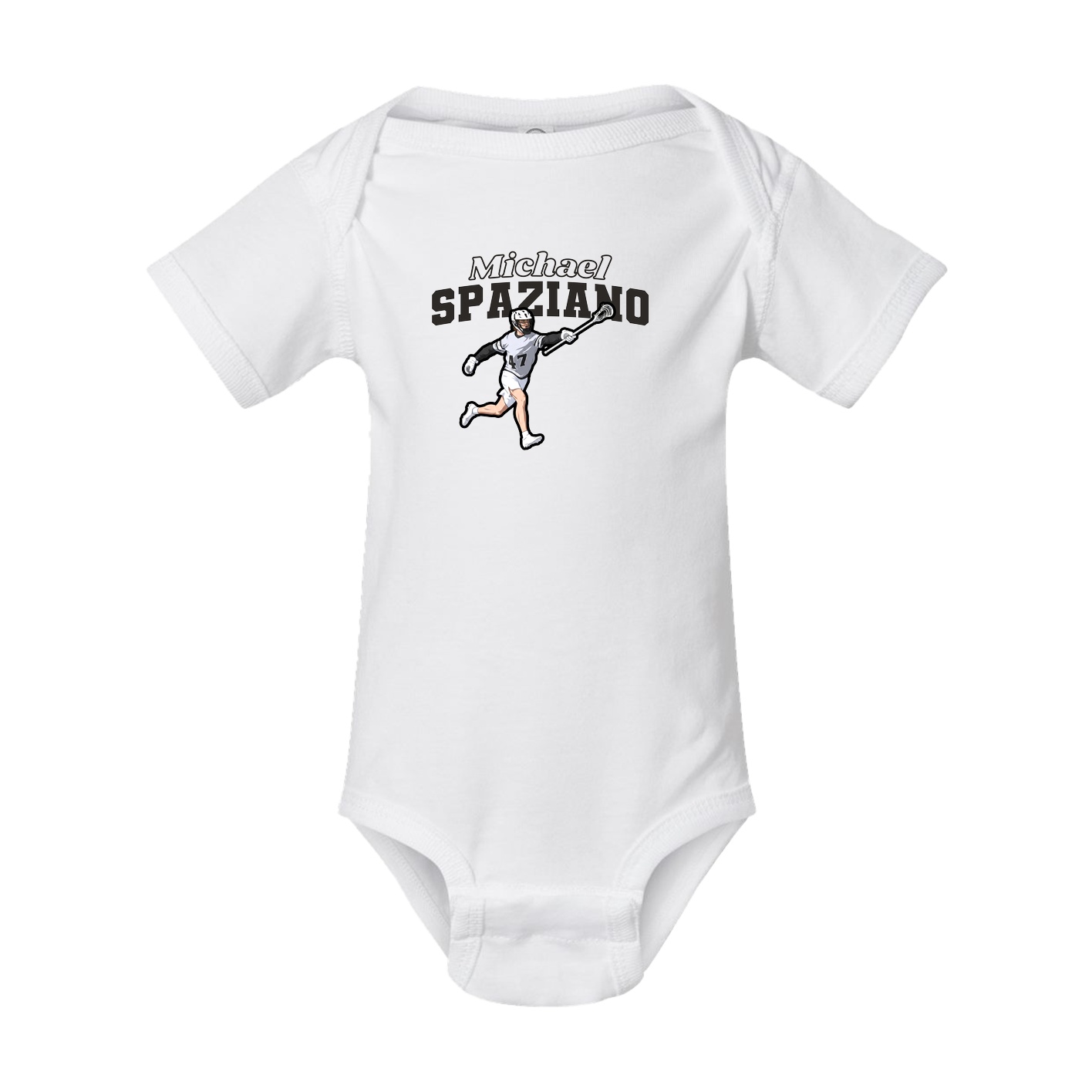 Baby Onesie — Name Arch in White
