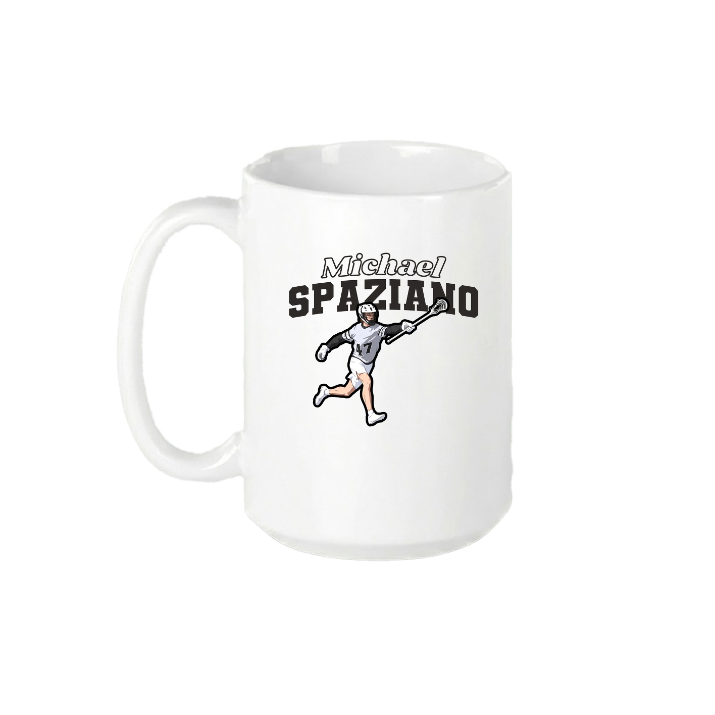 15oz Coffee Mug — Name Arch in White