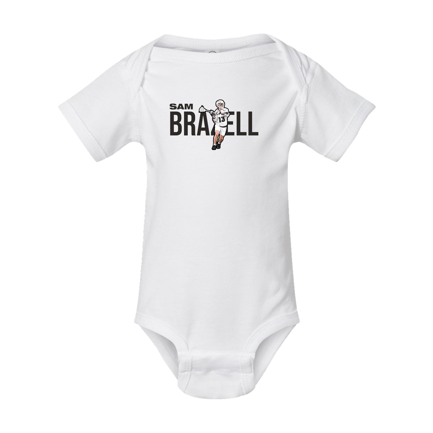 Baby Onesie — Player Name in White