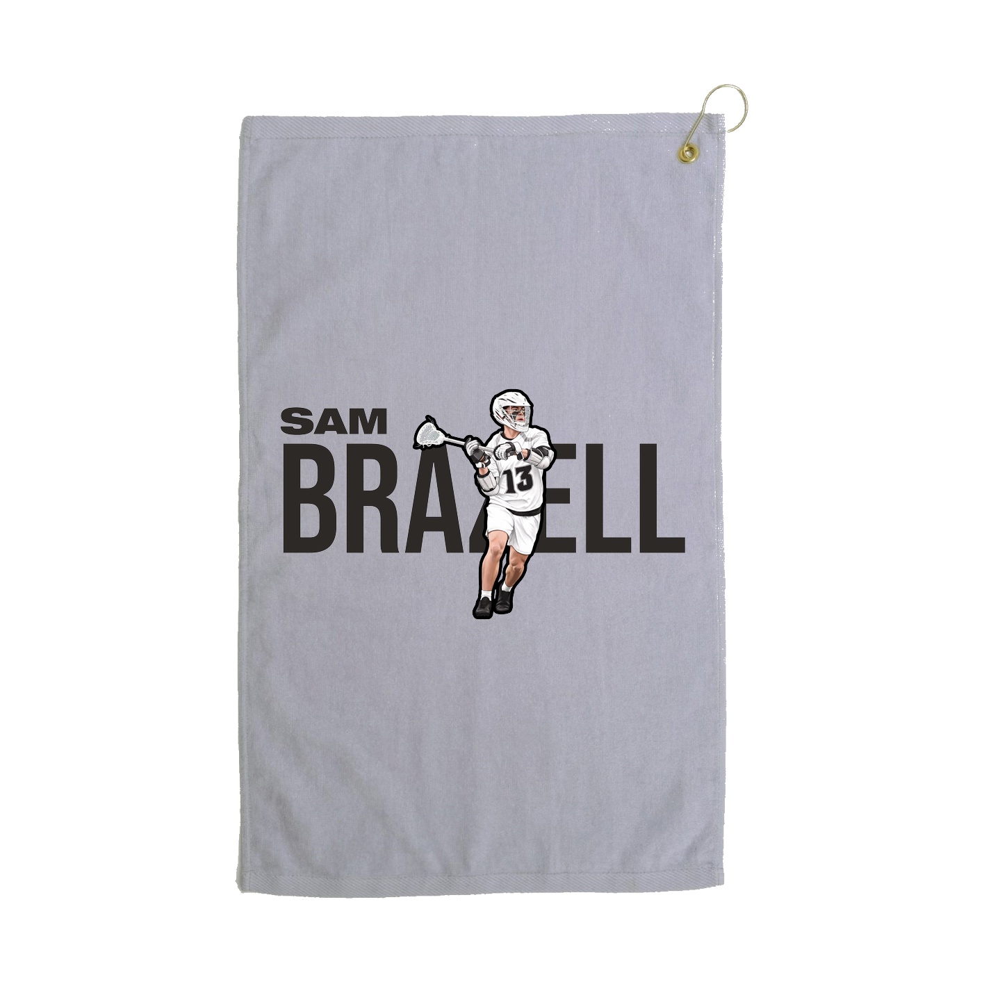 Golf Towel — Player Name in Grey