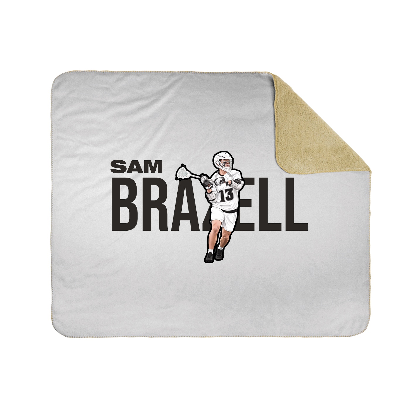 Throw Blanket — Player Name in White