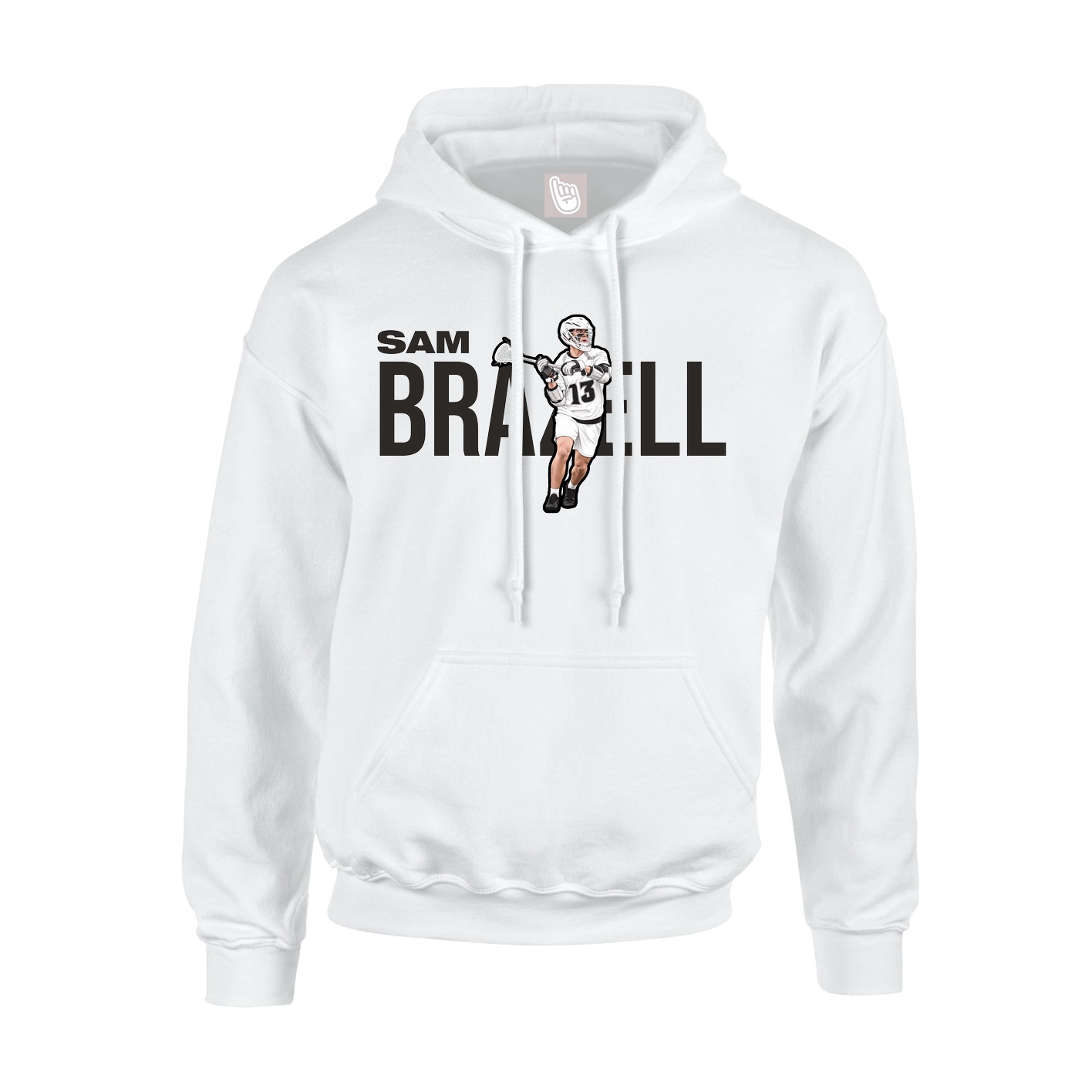 Youth Hoodie — Player Name in White