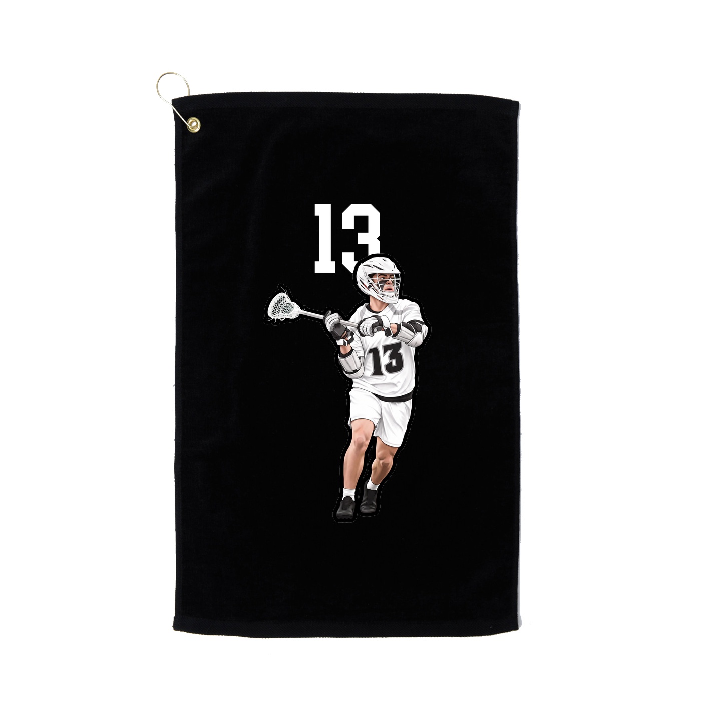 Golf Towel — Number Top in Black