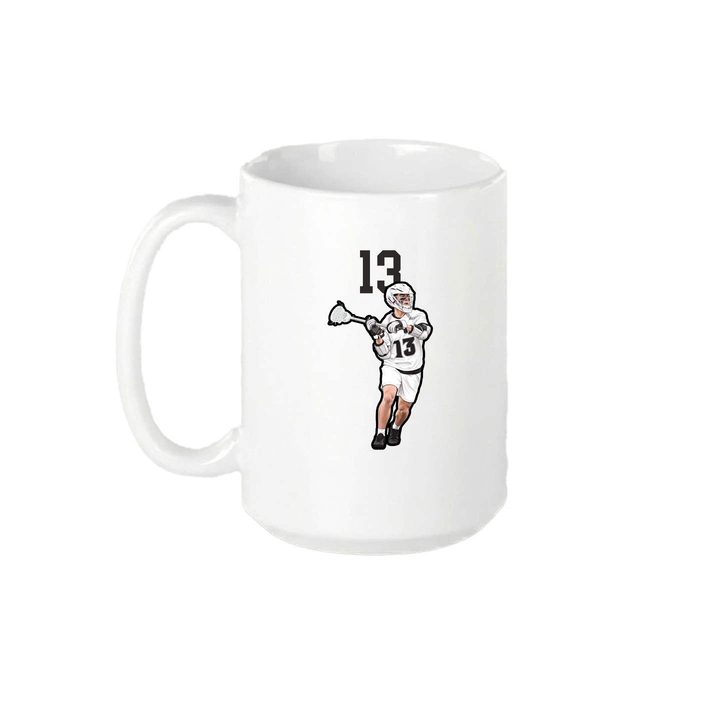15oz Coffee Mug — Number Top in White