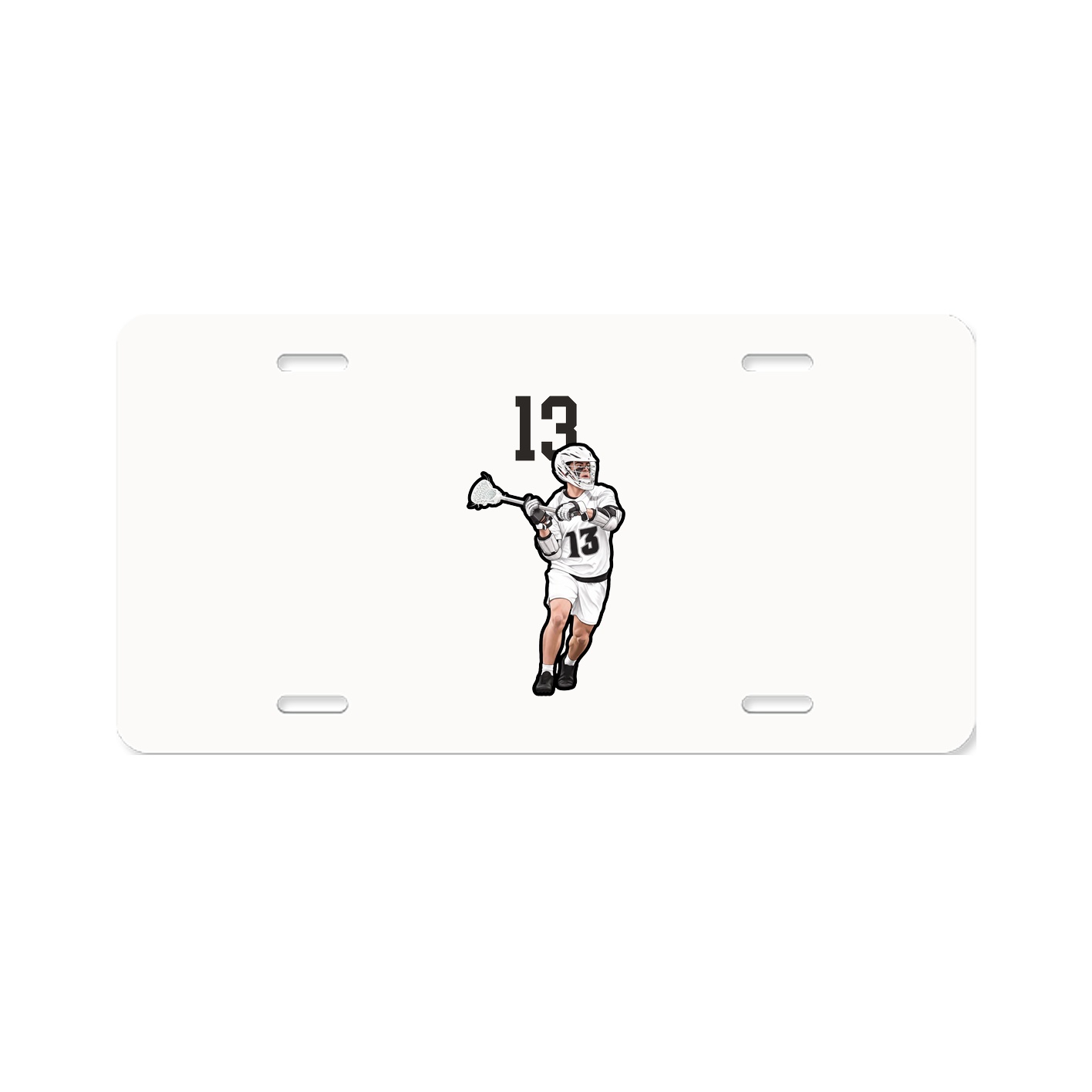 License Plate — Number Top in Classic