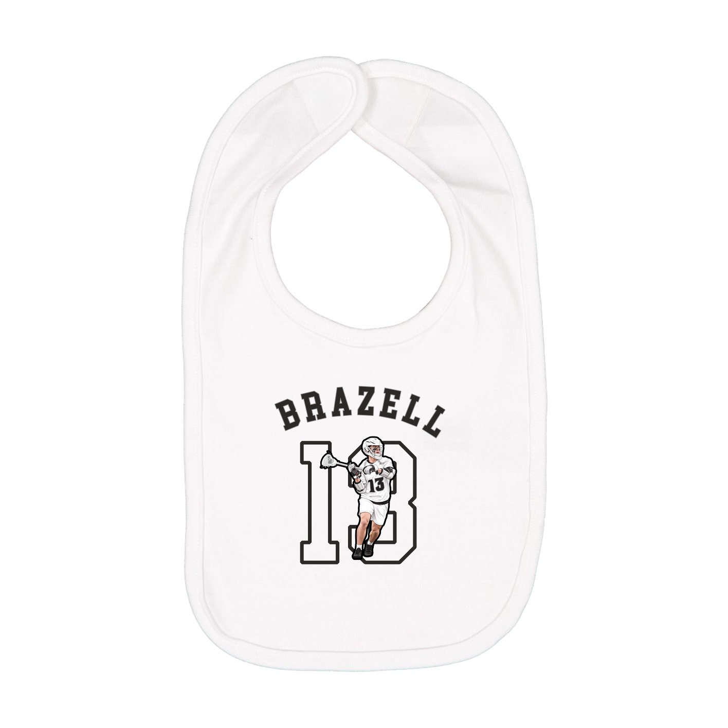 Infant Bib — Shirsey Arch in White