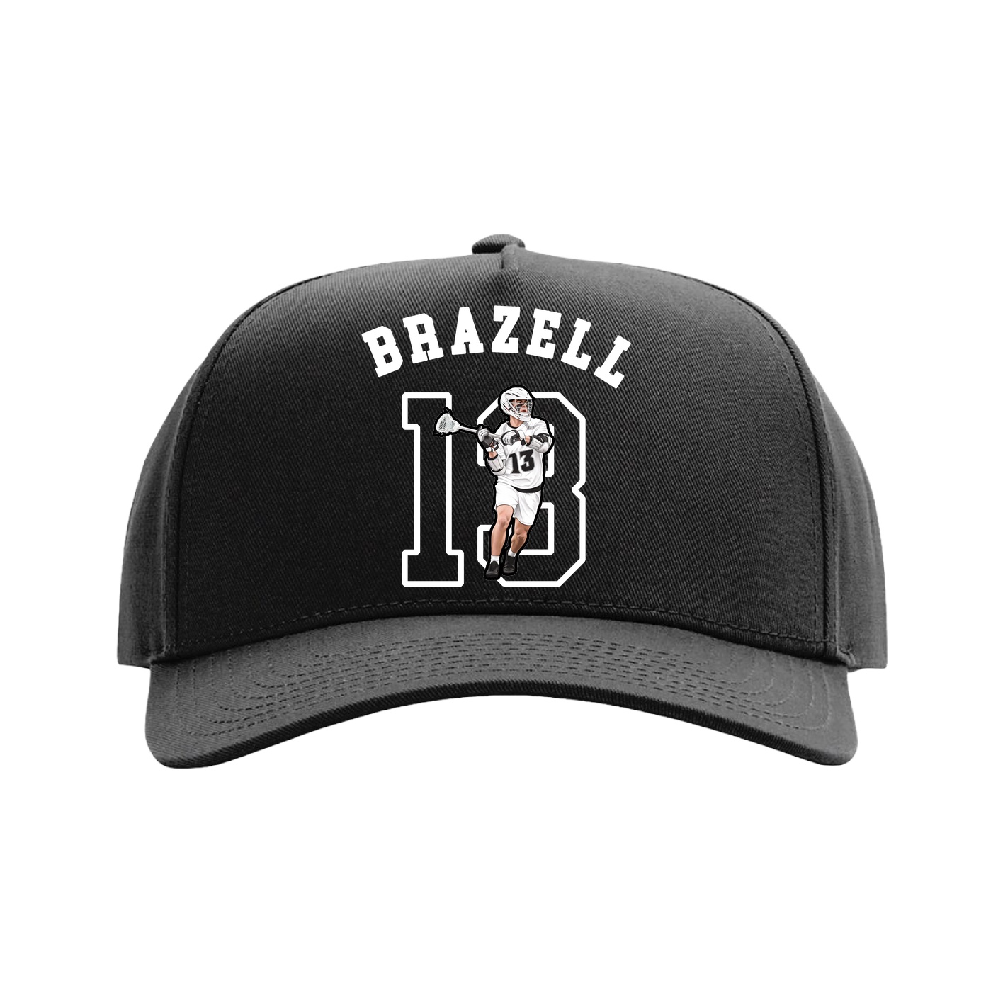 Full Fabric Five-Panel Champ Cap — Shirsey Arch in Black