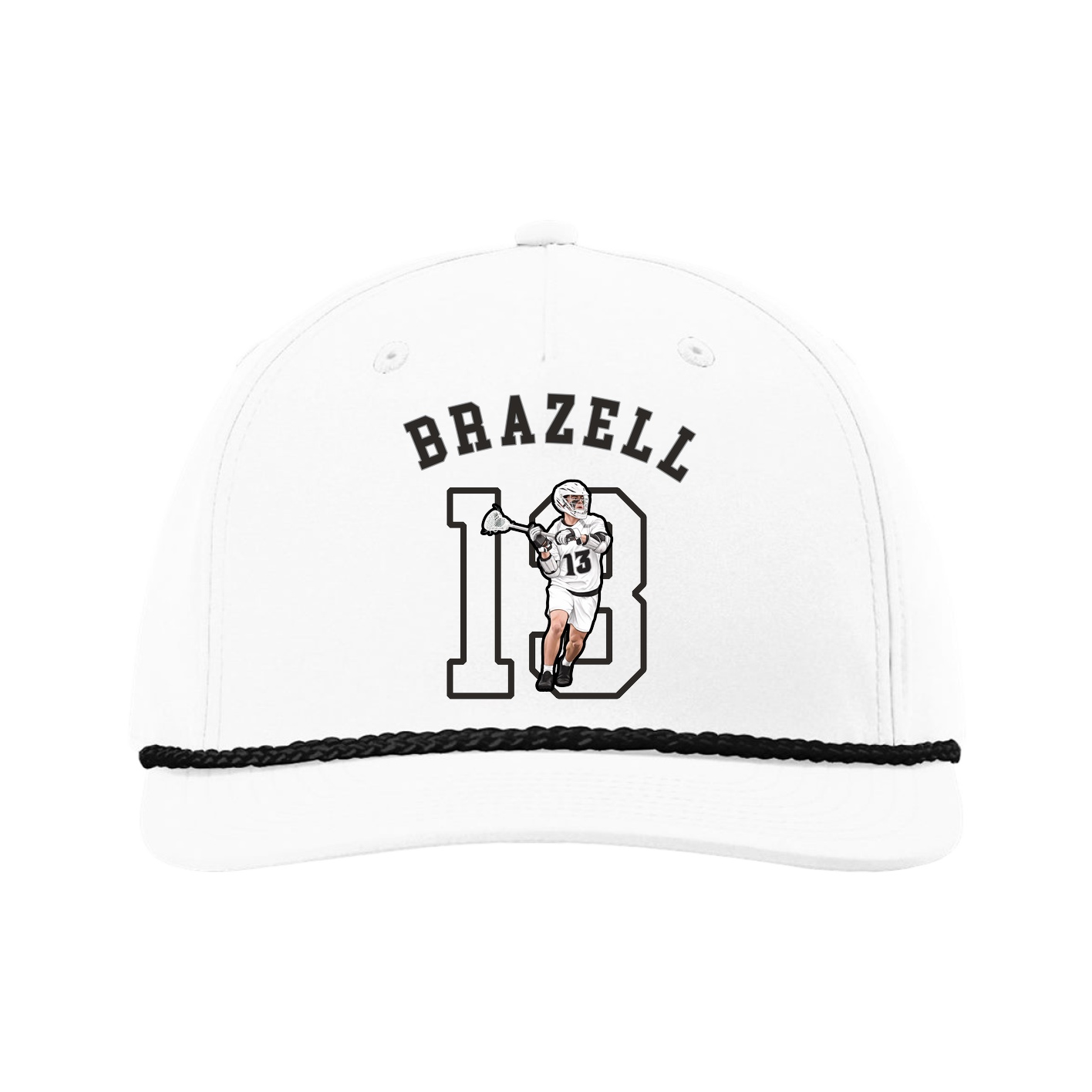 Five-Panel Classic Rope Cap — Shirsey Arch in White