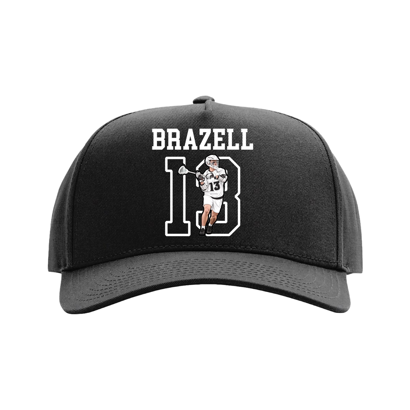 Full Fabric Five-Panel Champ Cap — Shirsey in Black