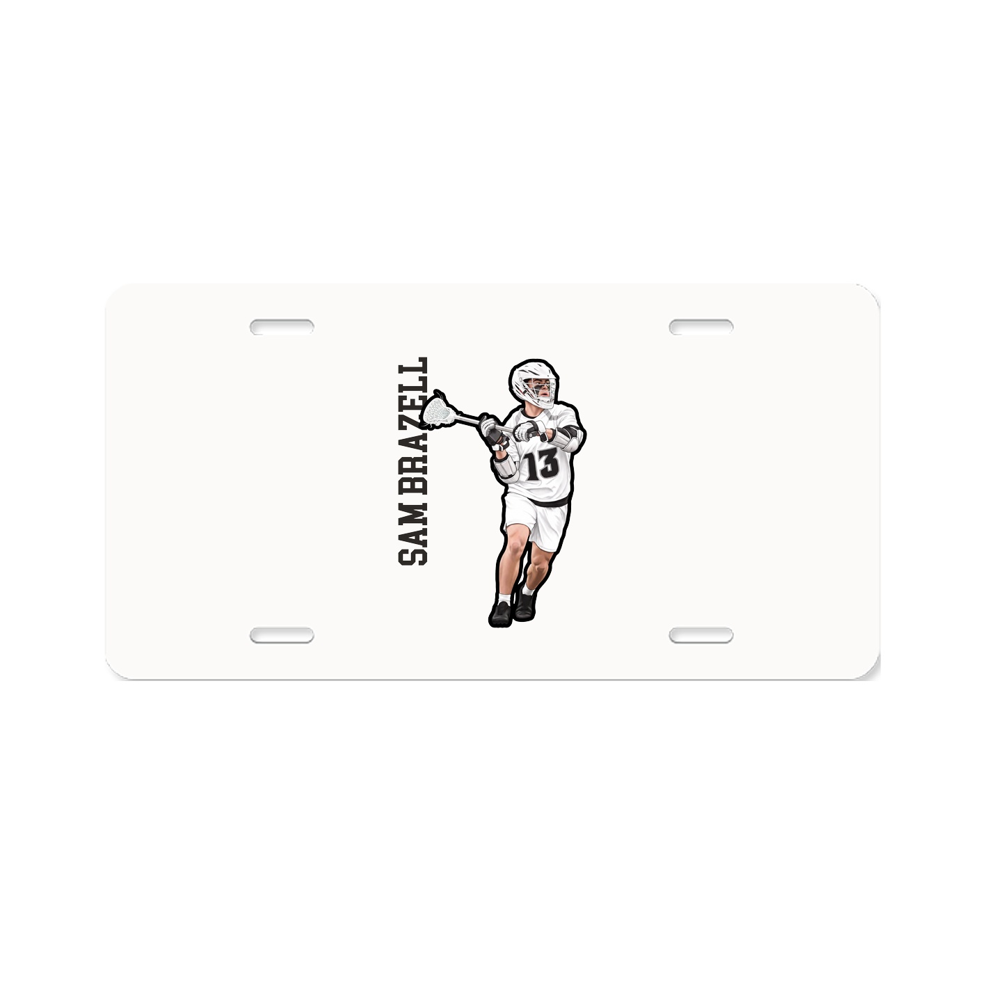 License Plate — Name Vertical in Classic