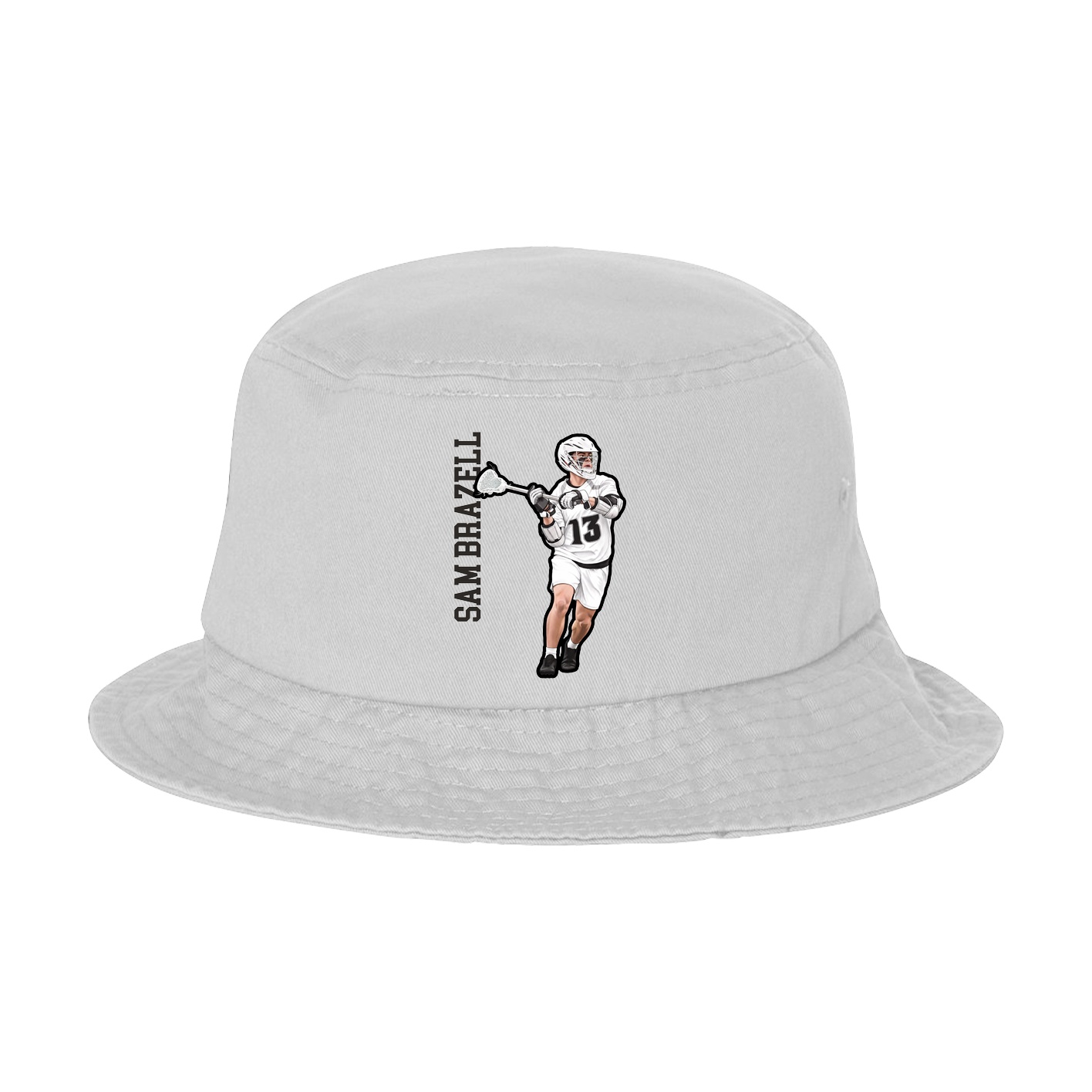 Bucket Cap — Name Vertical in White