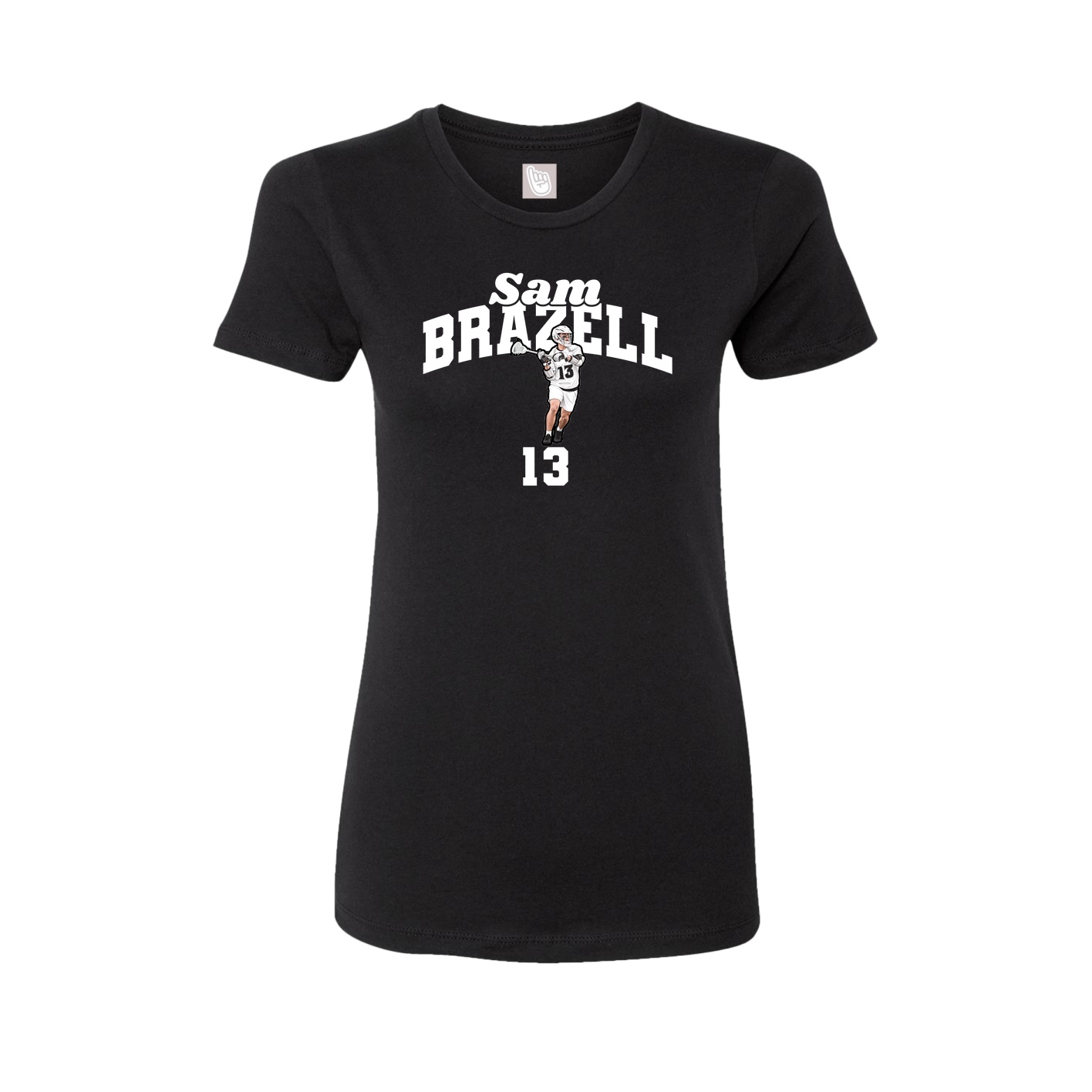 Fitted Women's Tee — Signature Arch in Black
