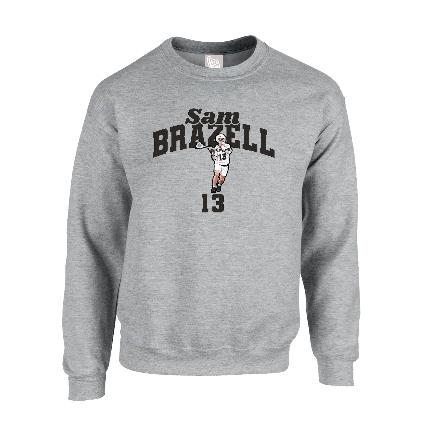 Fleece Crew — Signature Arch in Grey