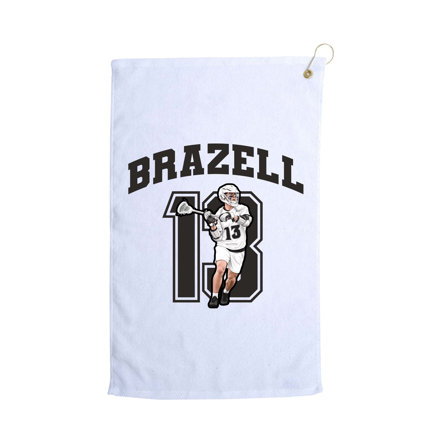 Golf Towel — Number in White
